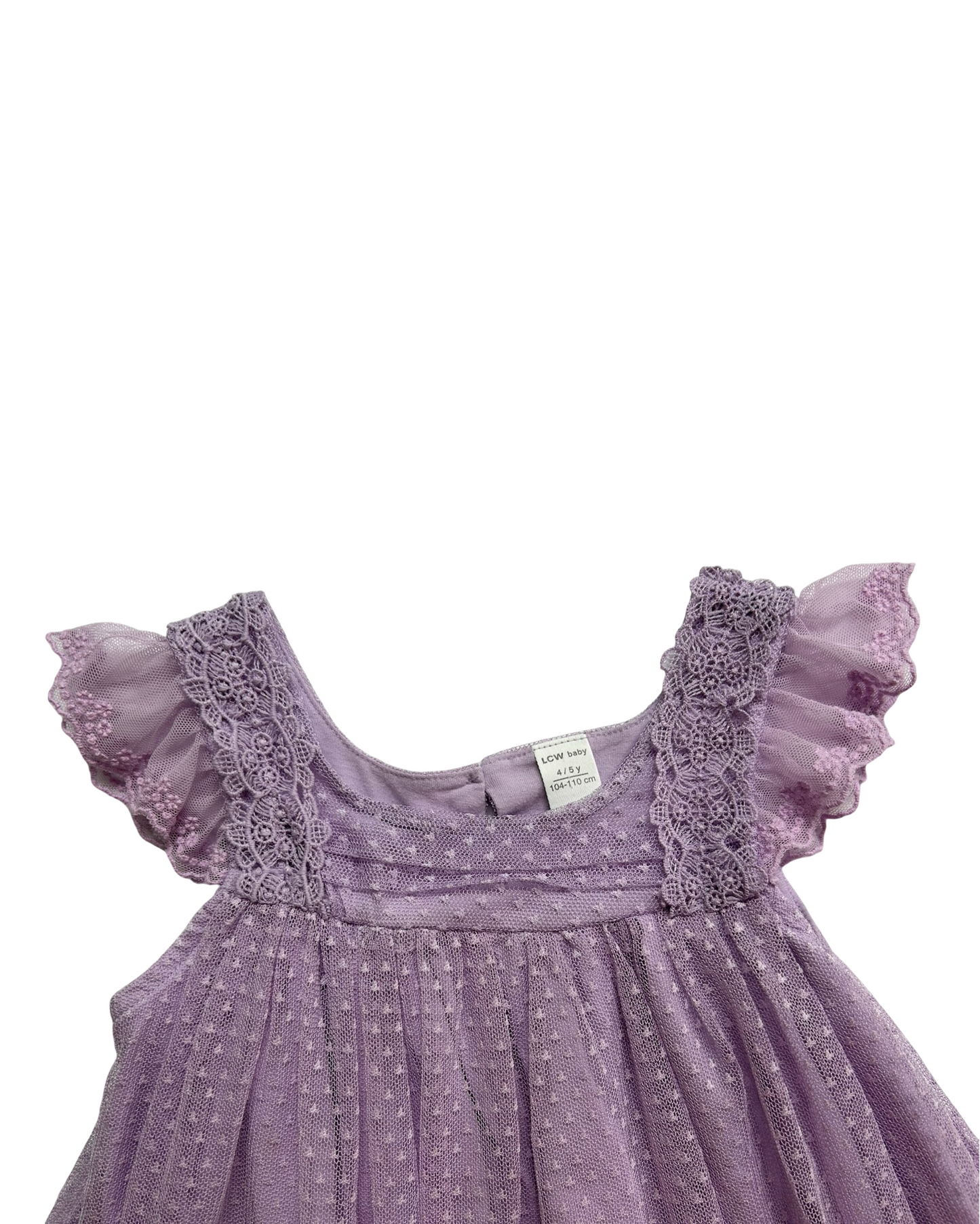 4T-5T Toddler Girls LCW Baby Square Neck Strapless Dress.