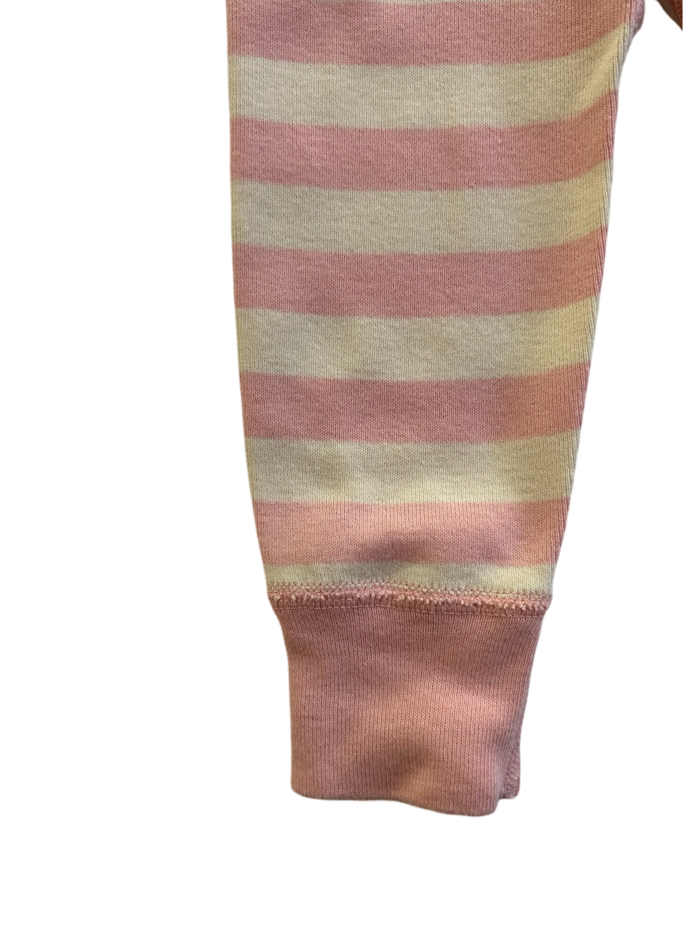 0-3M Baby Girl Hanna Andersson Pink & Cream Striped Zippered PJs Sleeper