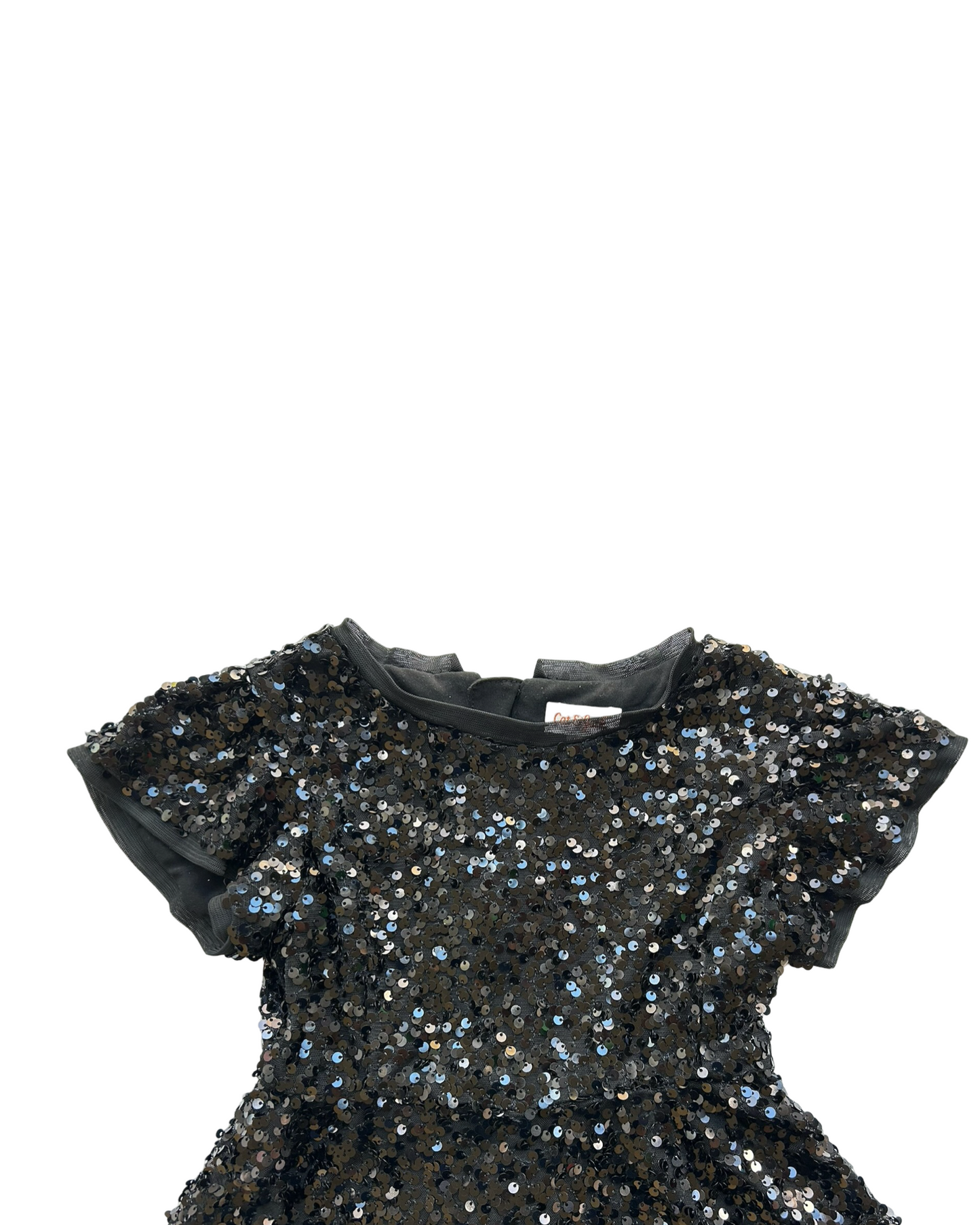 4T / 5T Toddler Girls Cat & Jack Sequins Black Short Sleeve Party Dress.