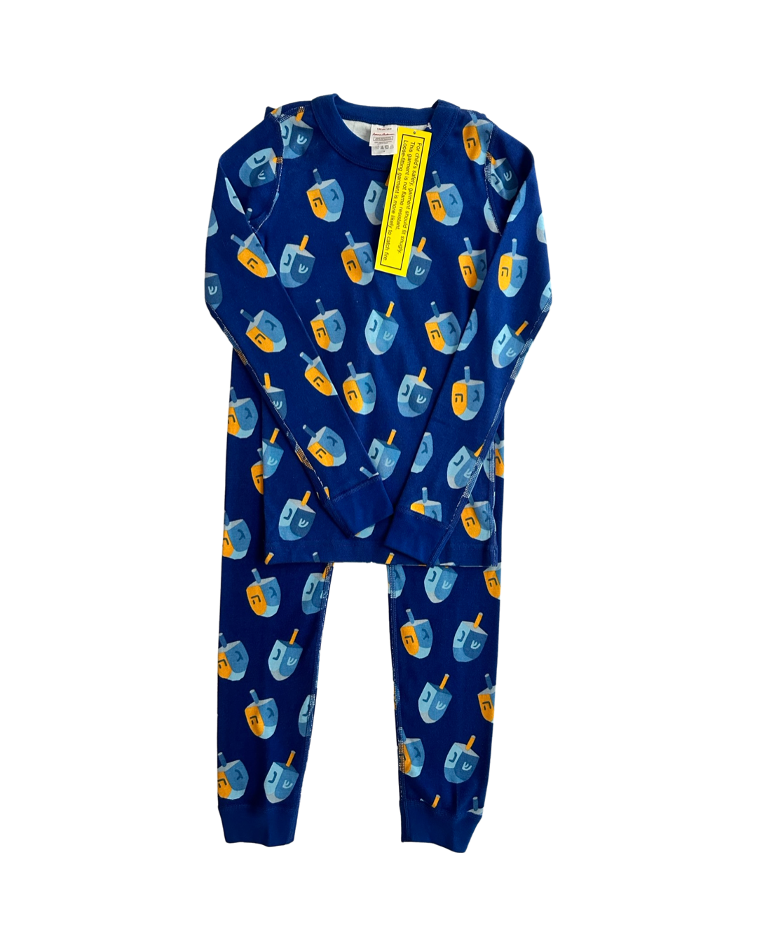 Boys / Girls Size 8Y Youth Hanna Andersson Blue Hanukah Dreidel PJs
