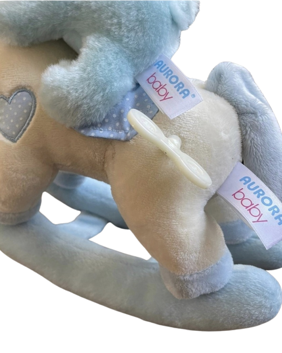 Baby Boy Musical Rocking Horse by Aurora Baby Wind Up 12" Lullaby