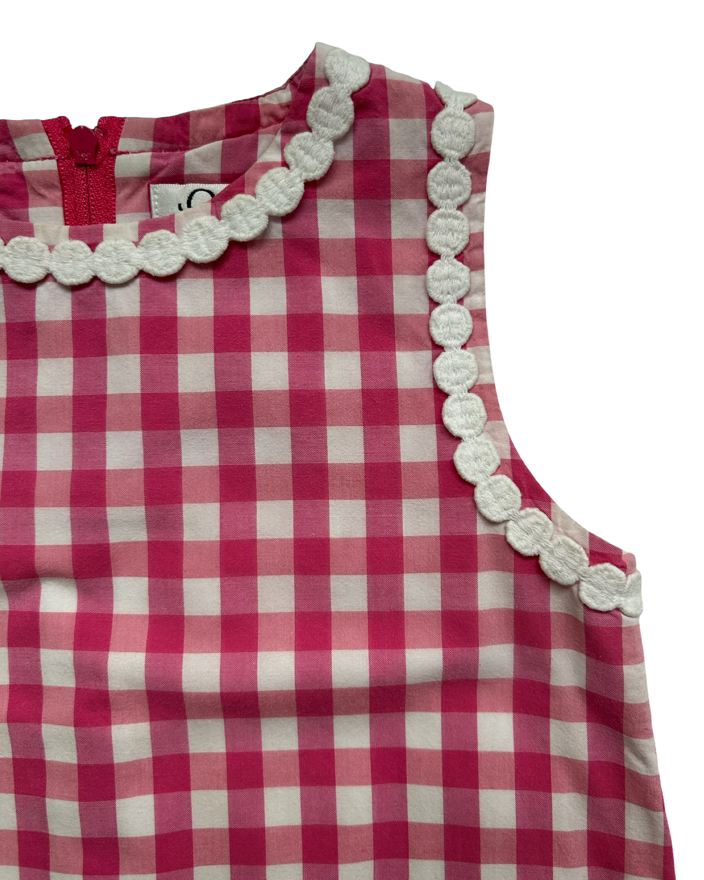 4T Toddler Girls Lilly Pulitzer Pink Gingham Sleeveless Pockets Dress.