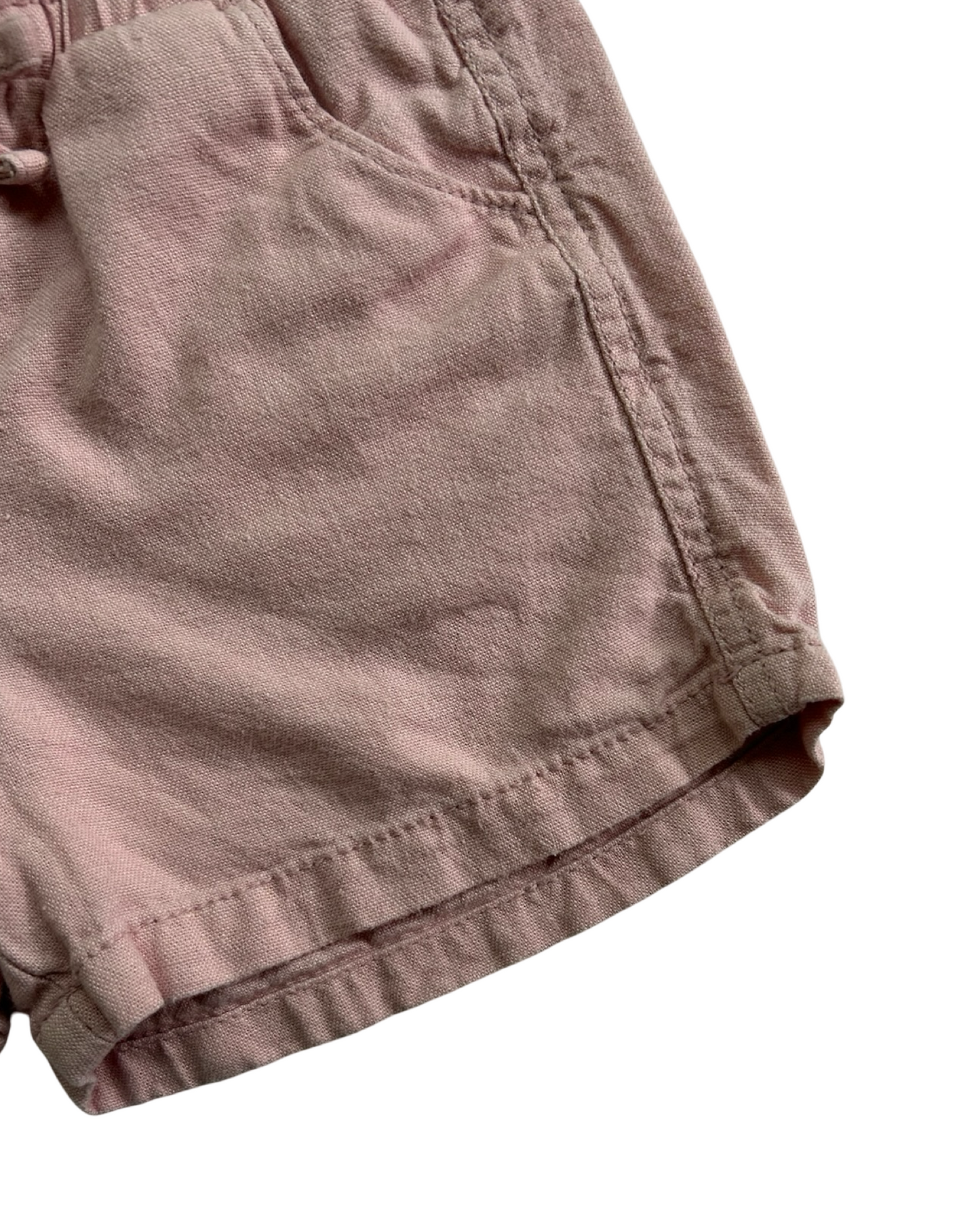 4T Toddlers Girls Old Navy Linen-Blend Eyelet Embroidered Zig-Zag Sleeveless Top And Linen-Blend Pull-On Short Piece Set