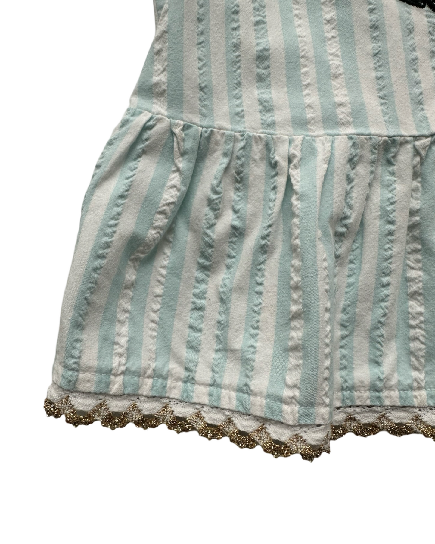 4T Toddler Girl Genuine Kids OshKosh B’Gosh Blue Striped Carrousel Horse Top