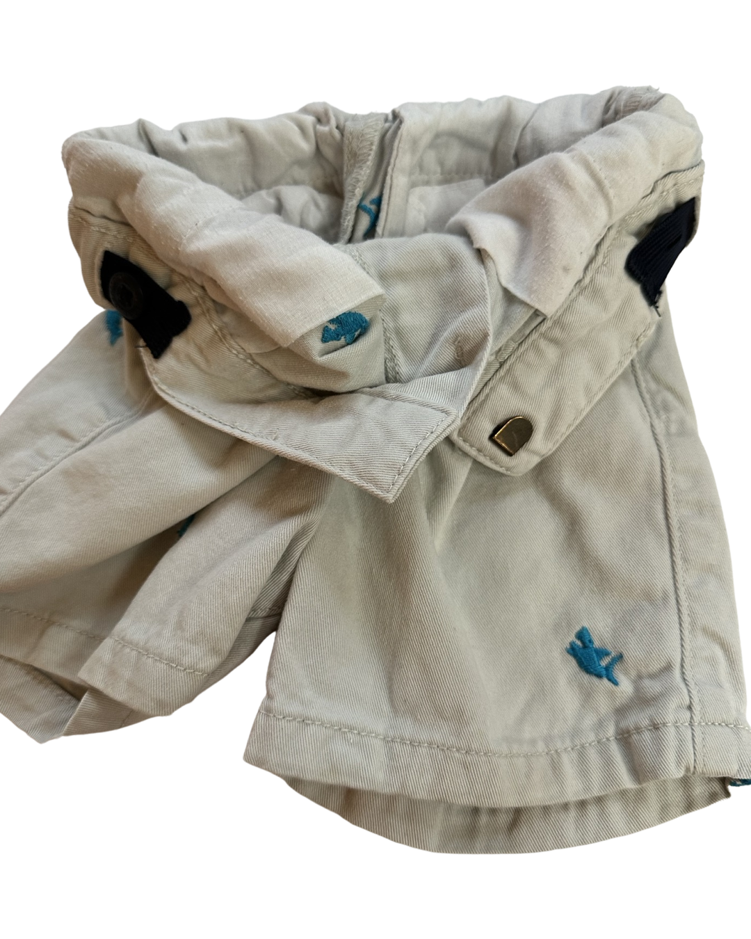 2T Toddler Boy The Children’s Place Shark Embroidered Khaki Shorts