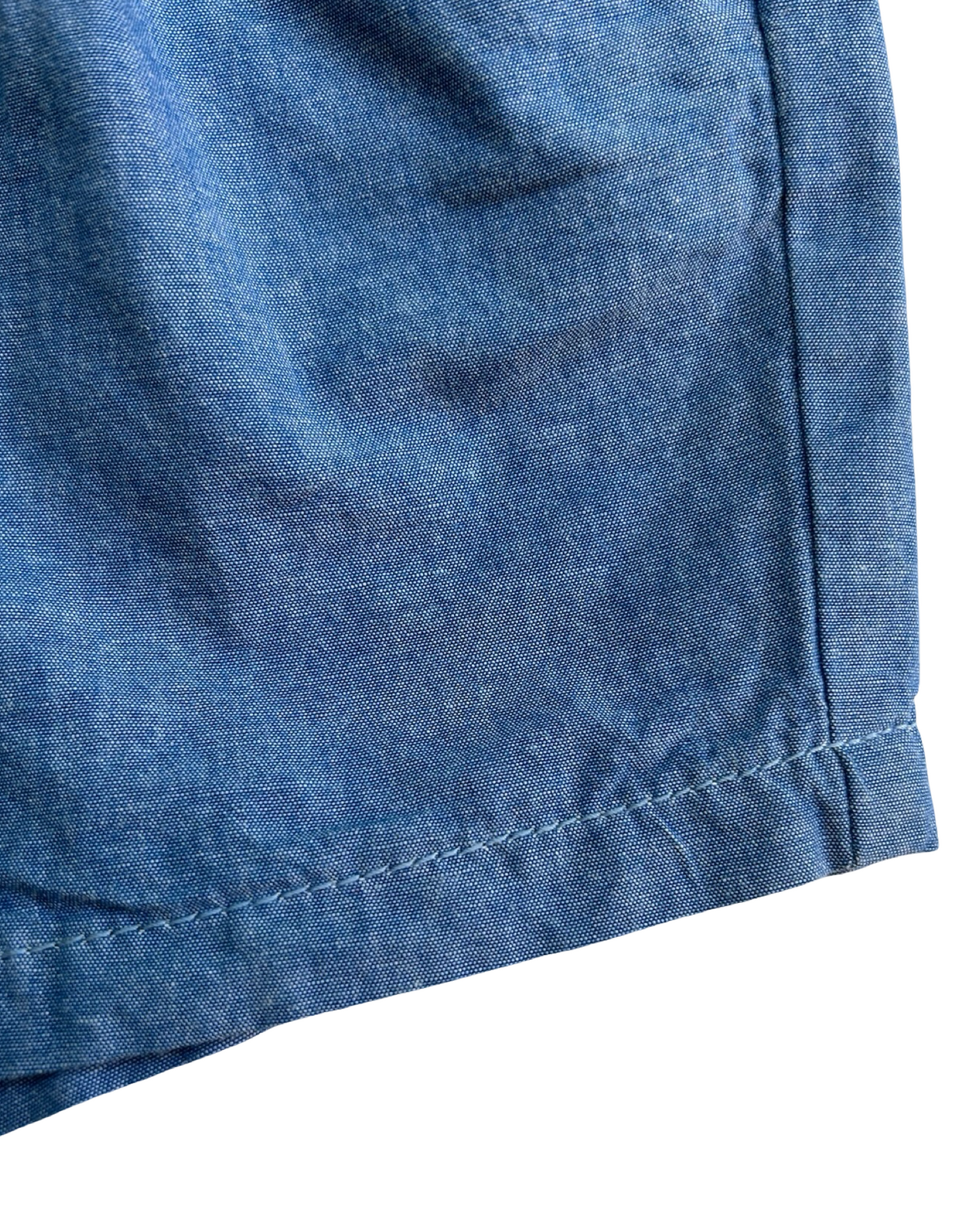 2T Toddlers Girls Janie & Jack Embroidered Flowers, Blue Chambray Ruffle Romper