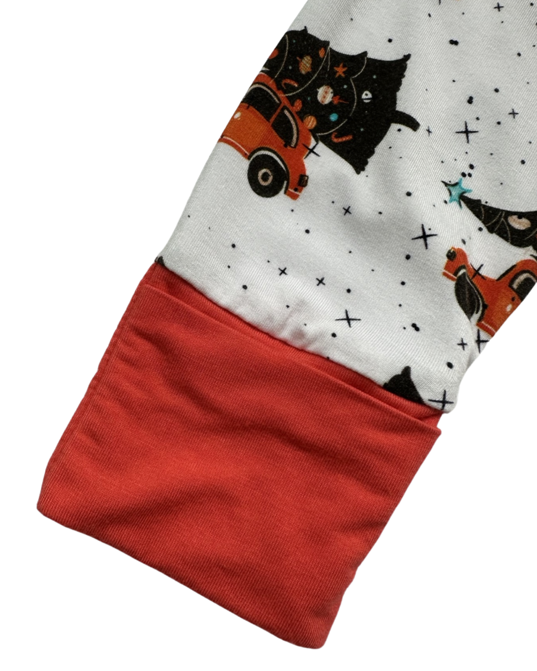 6-9M Baby Boy Luna Babies Bamboo Christmas Zippered Sleeper PJs