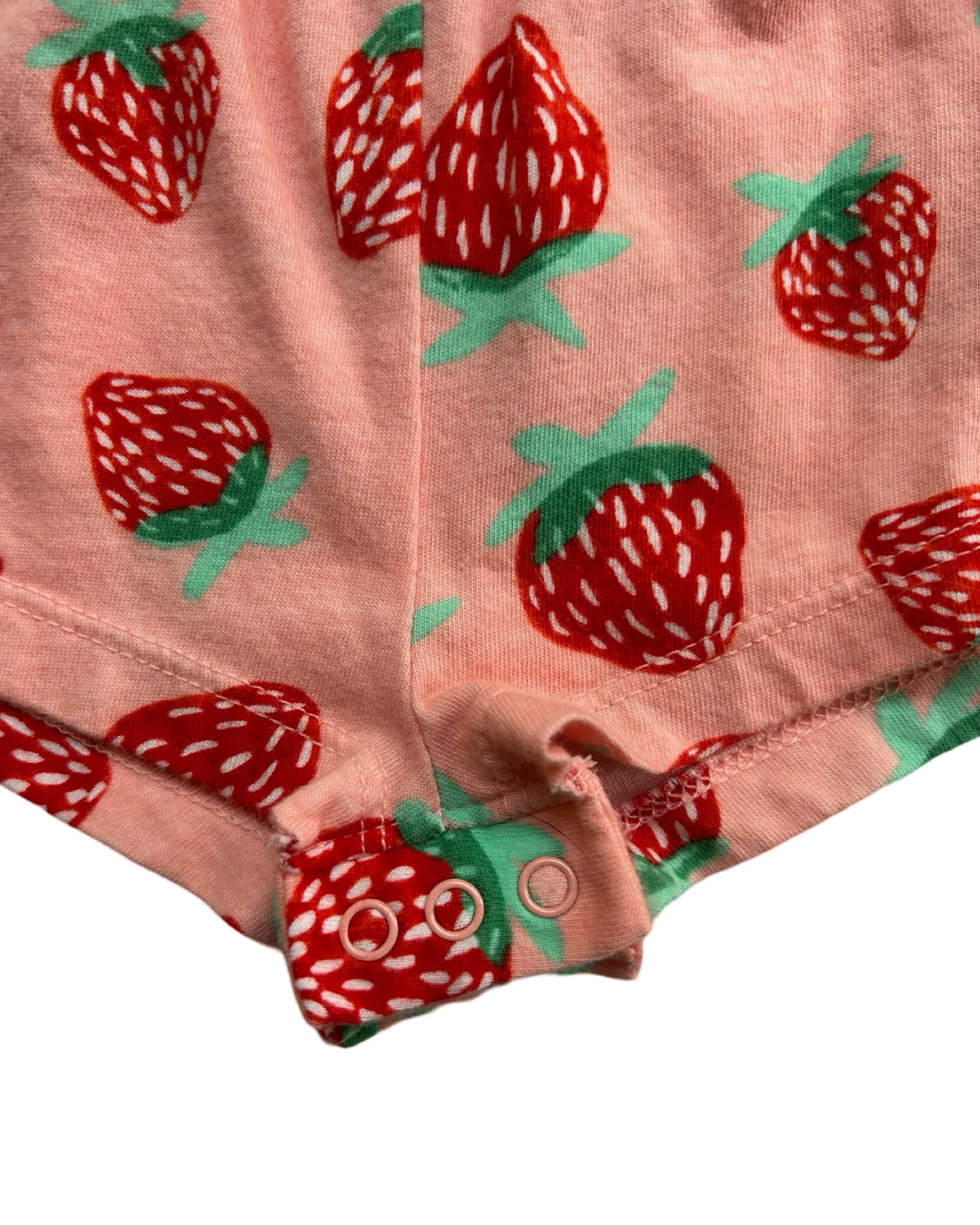 3-6M Baby Girl Old Navy Pink Strawberry Bubble Romper