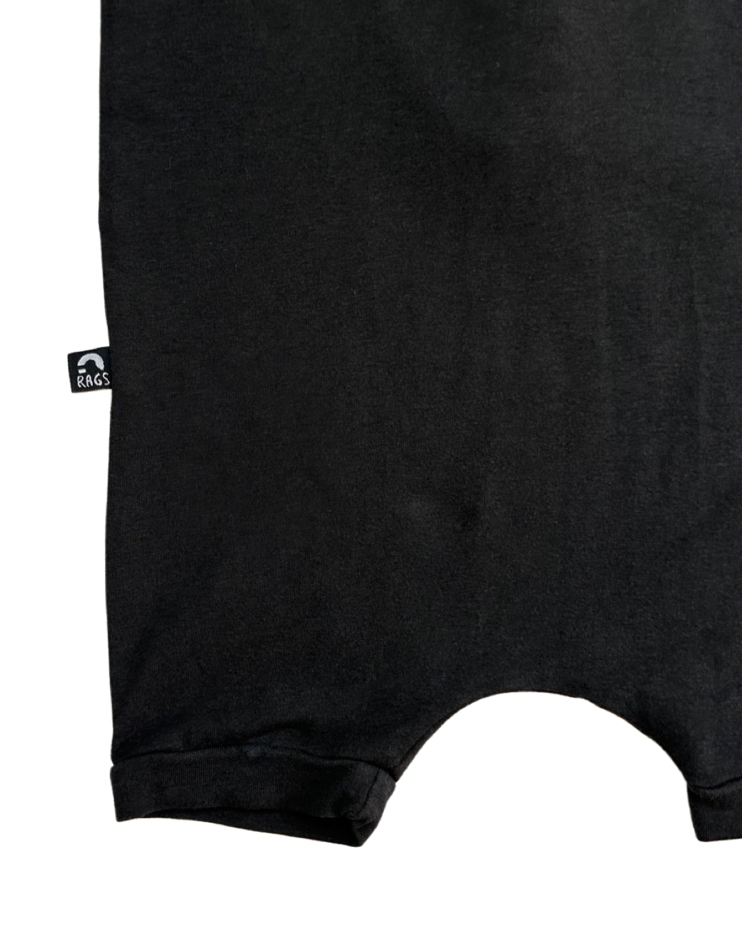 2T Toddler Boy / Girl Black RAGS to Raches Essentials Shortie Romper