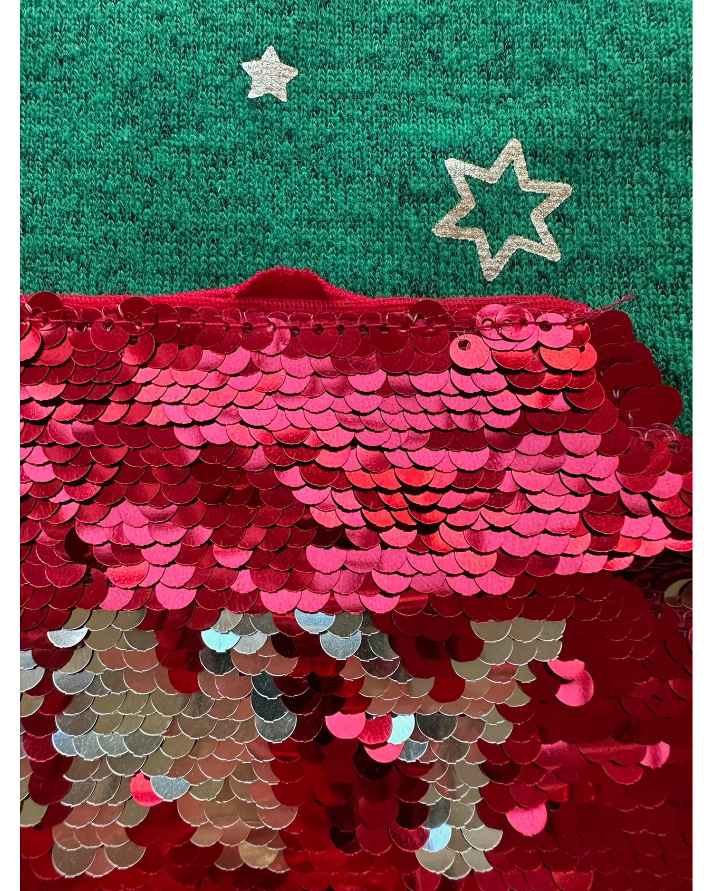 XS 4T-5T Toddler Girl Holiday Time Sequin Pocket Christmas Sweatshirt Knit Top