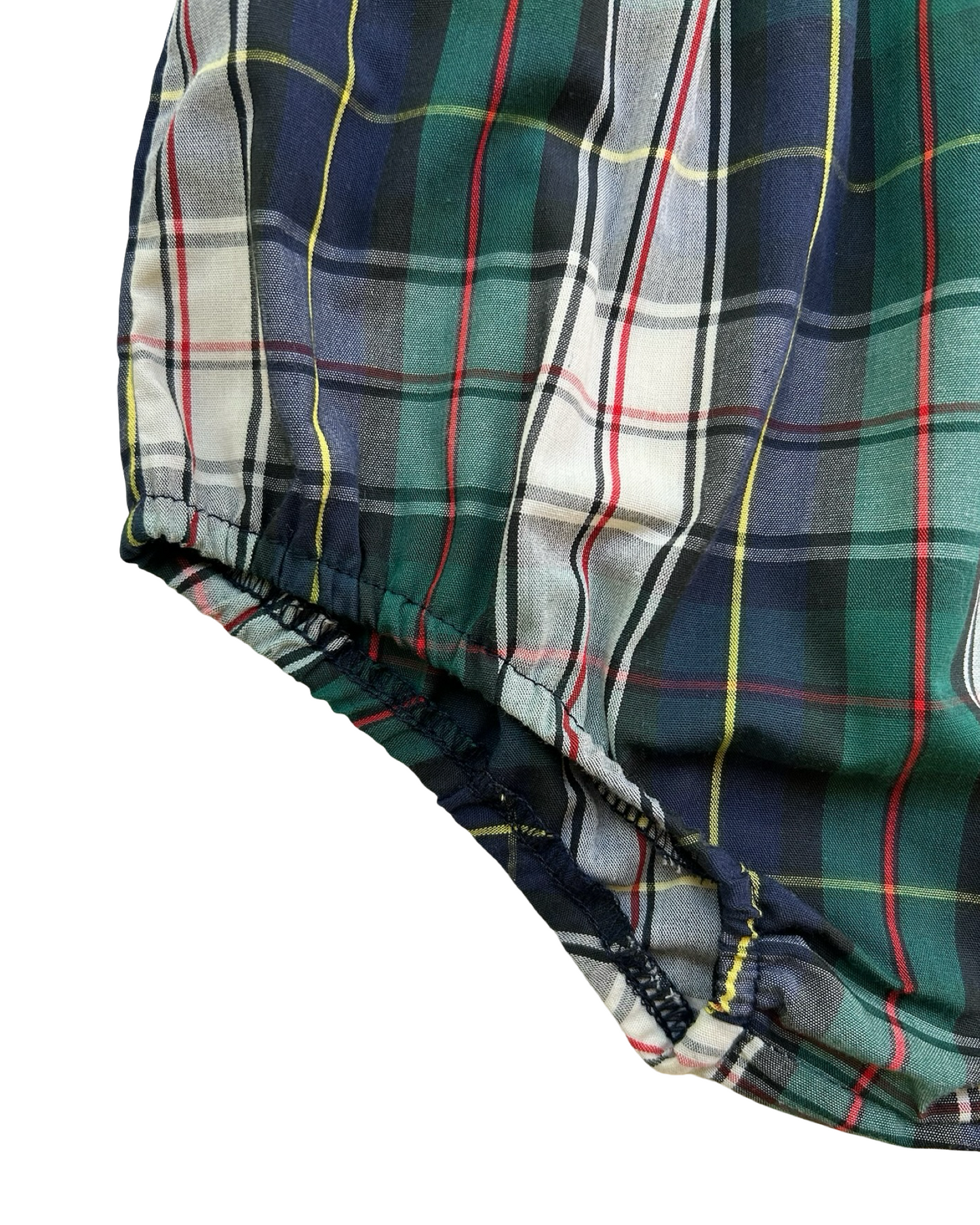 6T Toddlers Girls The Beaufort Bonnet Company Plaid Ruffle Collared, Short Sleeve And Bloomers,Two Piece Set.