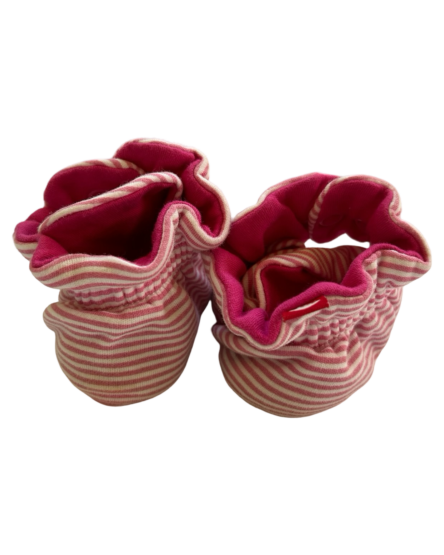 12M Baby Girls Zutano Cozie Gripper - Striped Booties Slippers
