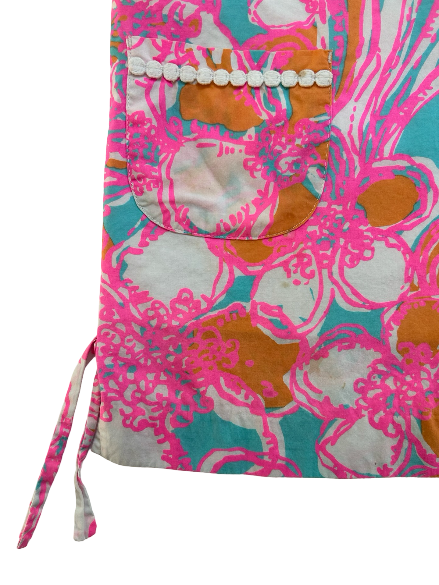 8Y Lilly Pulitzer Girls Floral Fish-Octopus Print Dress, Pockets, Back Zipper.