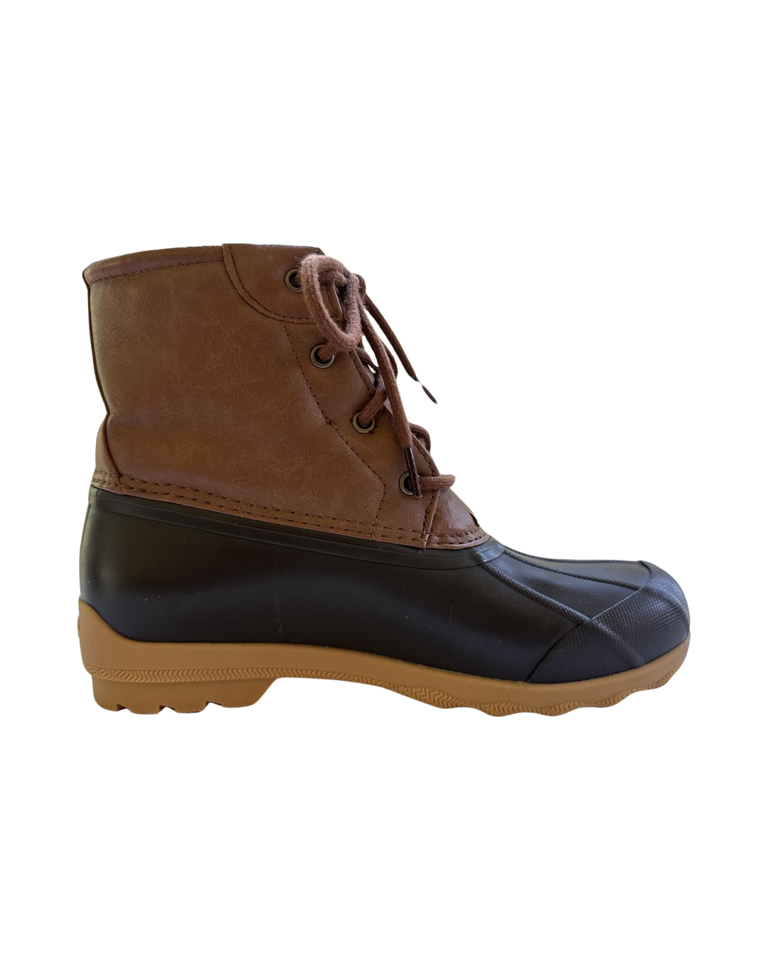 Youth Big Boys Size 4M Brown Sperry Duck Port Boots