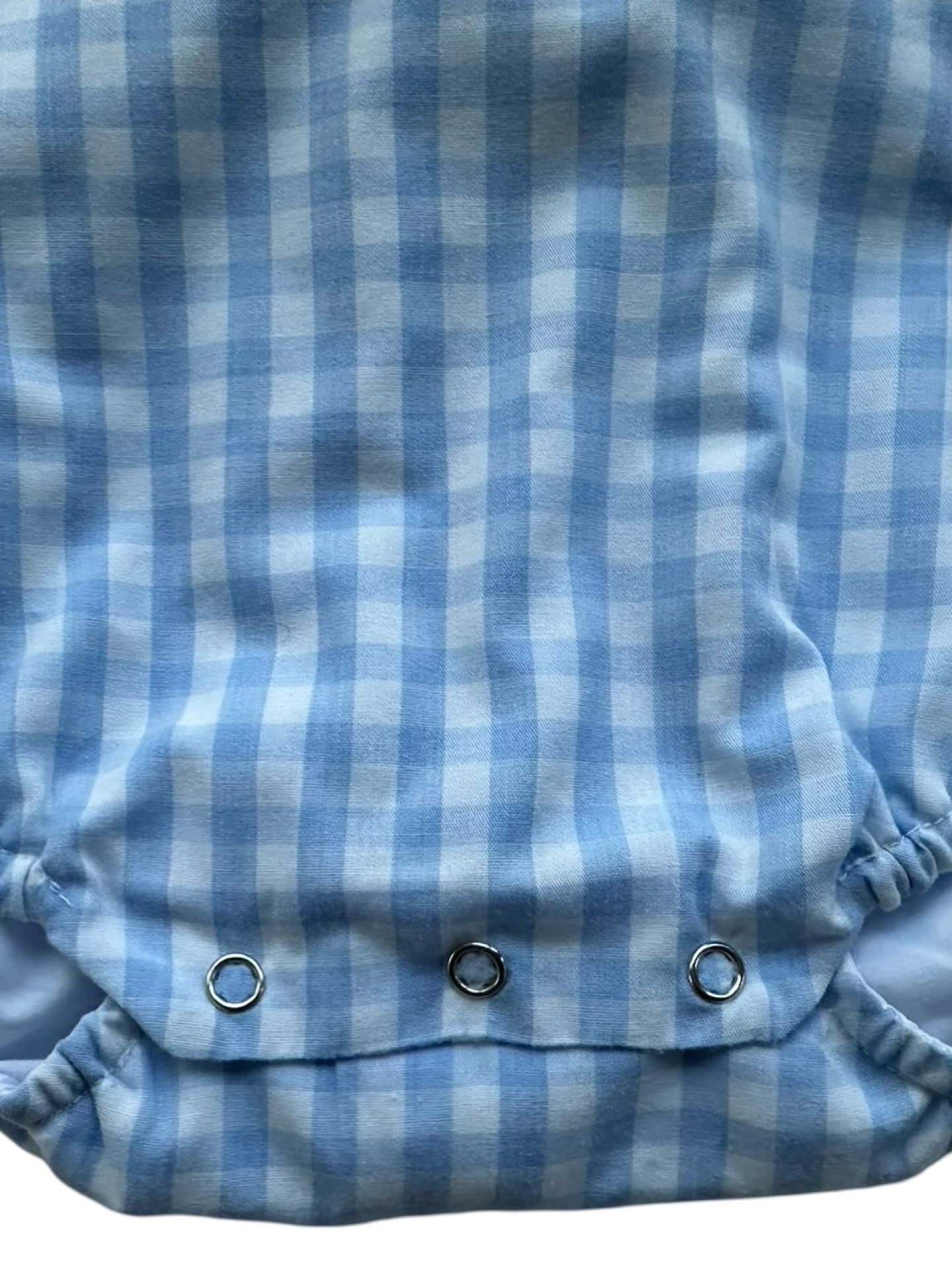 3M Baby Boy Cecil & Lou Light Blue / White Gingham Bubble Romper