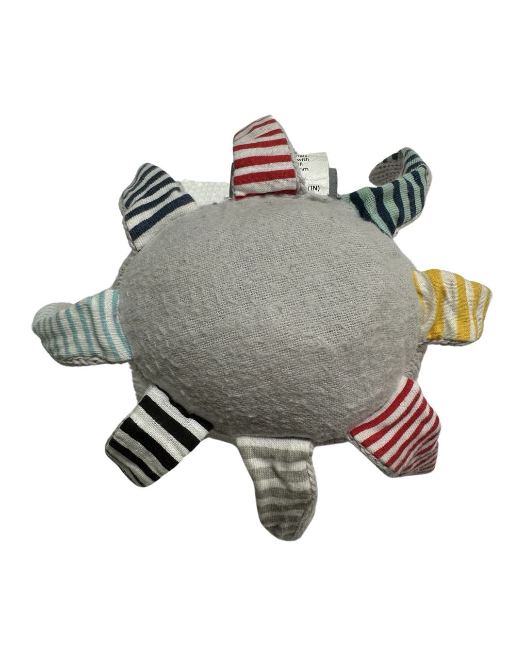 Land of Nod Gray Knit Plush Octopus with Rattle