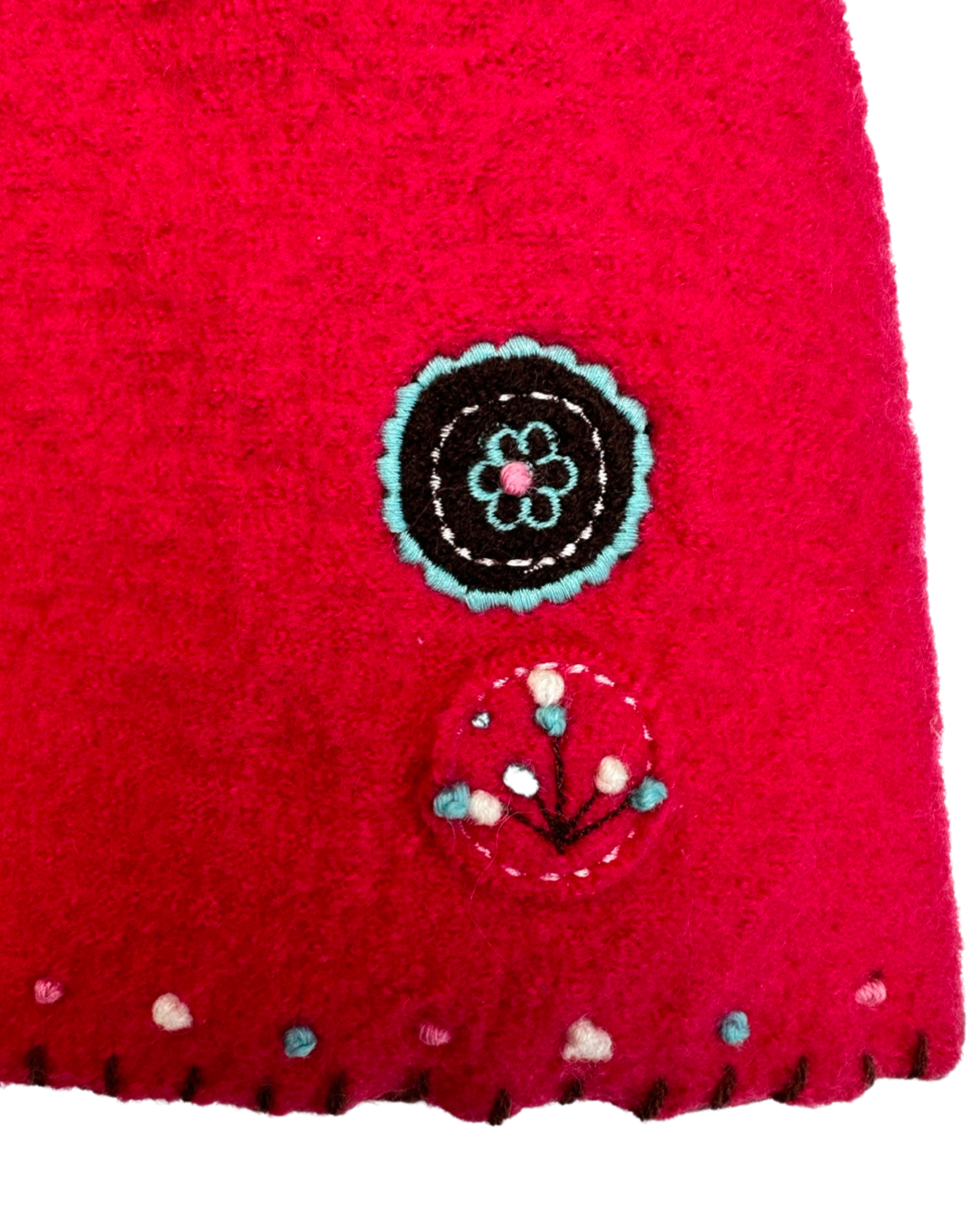 4T Toddler Girl DPAM Pink Wool Embroidered Vest and Matching Skirt