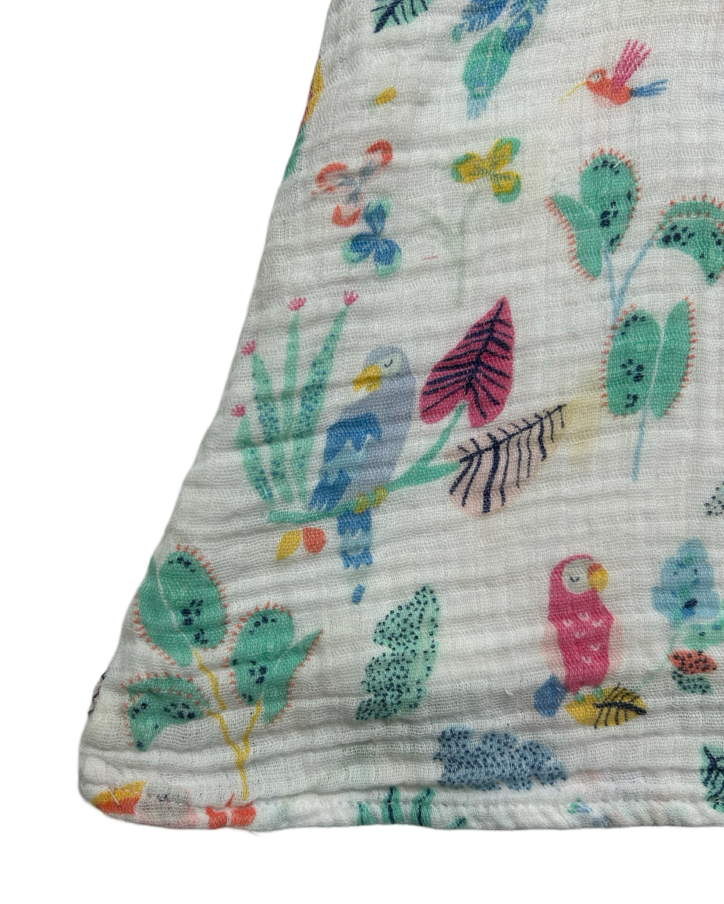 3T Toddler Girl Angel Dear Muslin Parrot Rainforest Dress