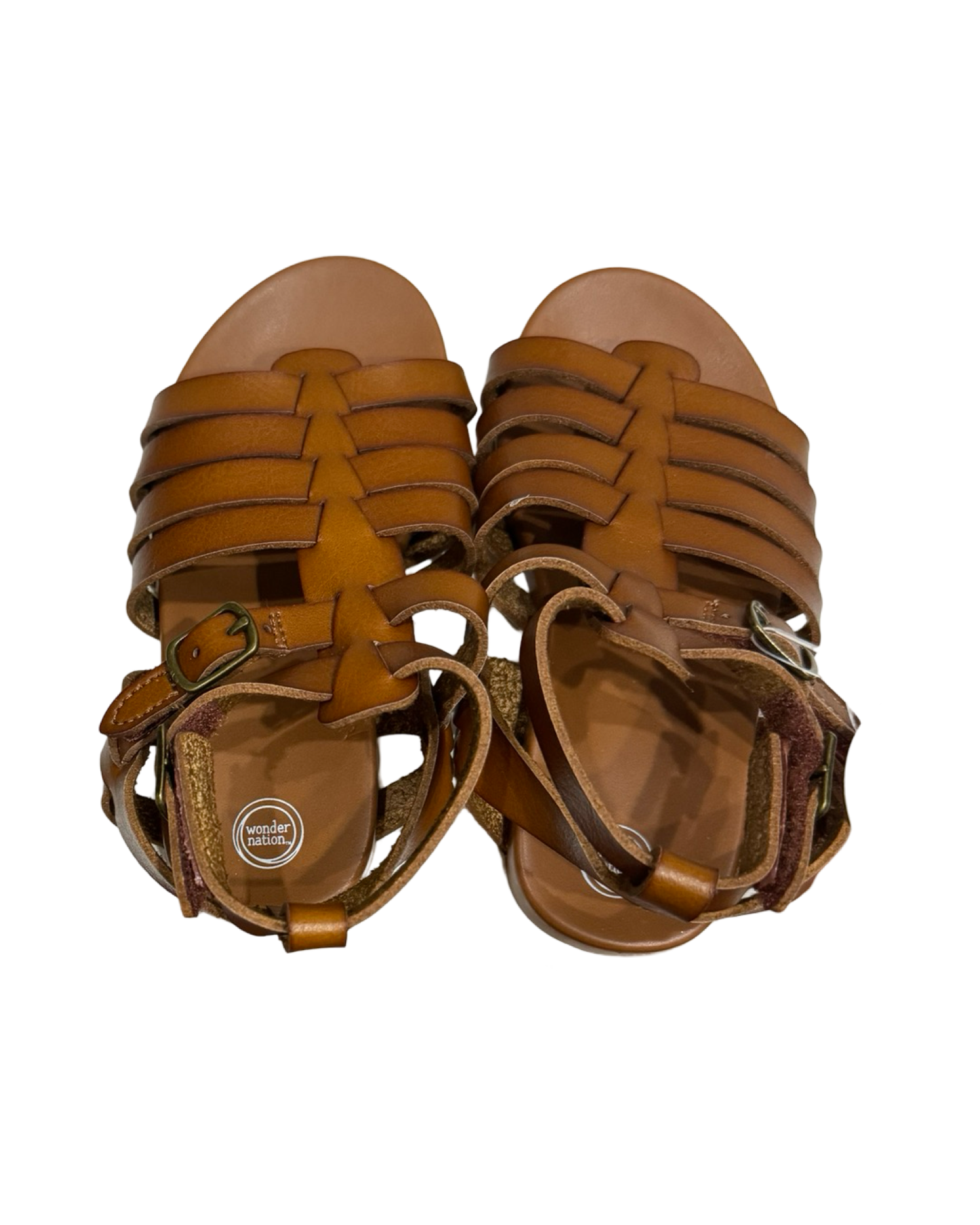 9C Toddler Girl WonderNation Brown Gladiator Sandals NWT