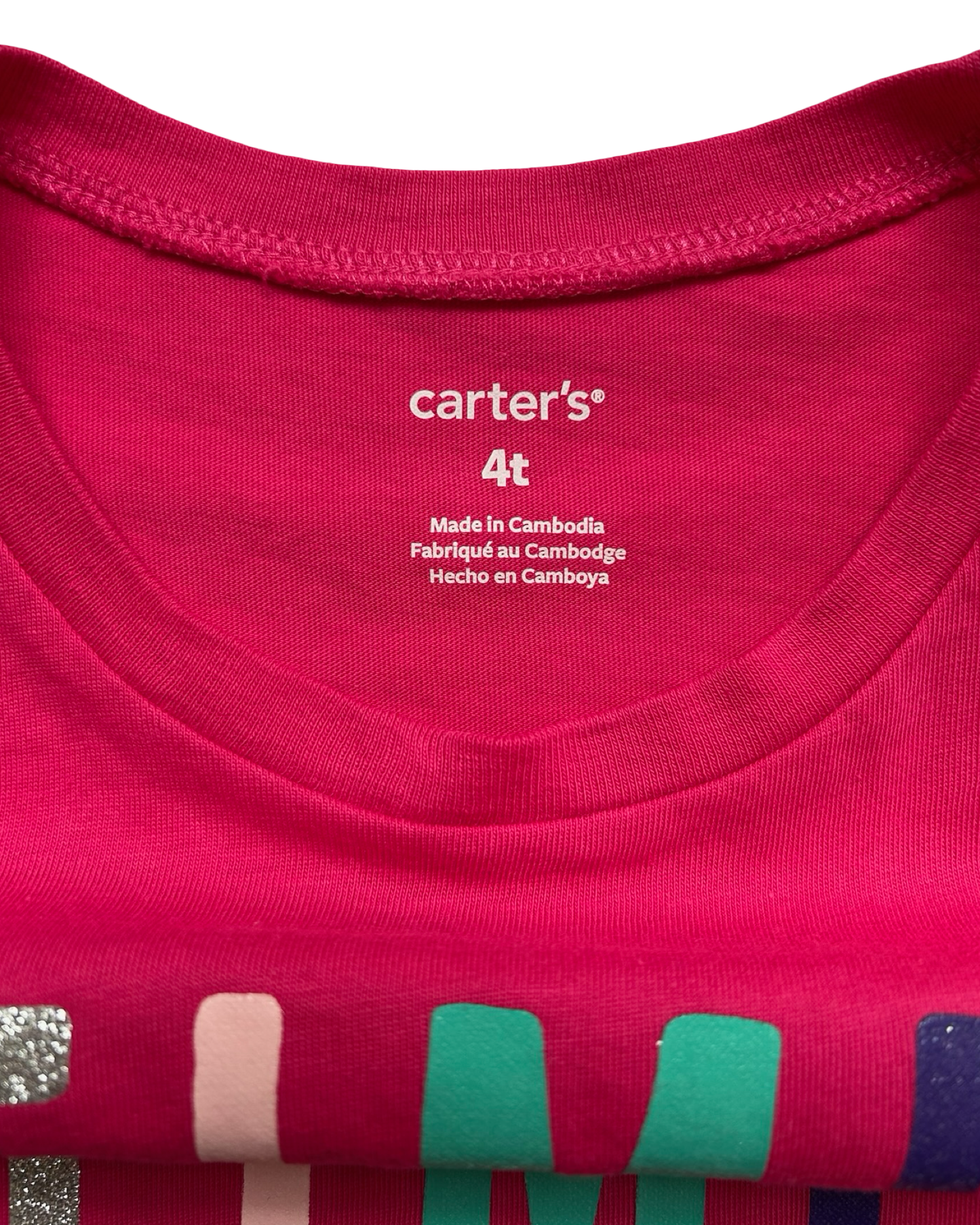 4T Toddlers Girls Carters Time for Cake Birthday Shirt Top