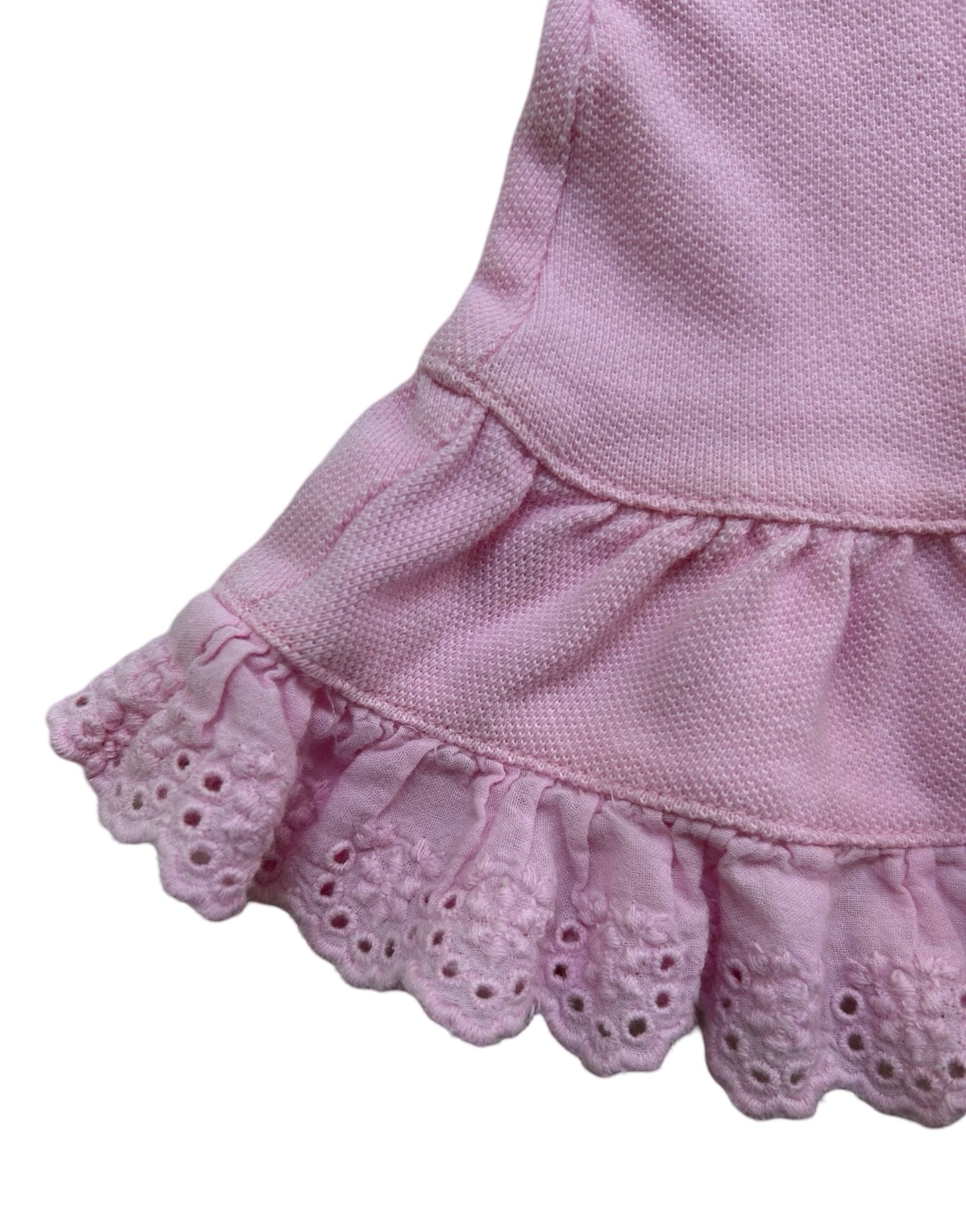 3M Baby Girl Ralph Lauren Pink Pique Knit Polo Dress