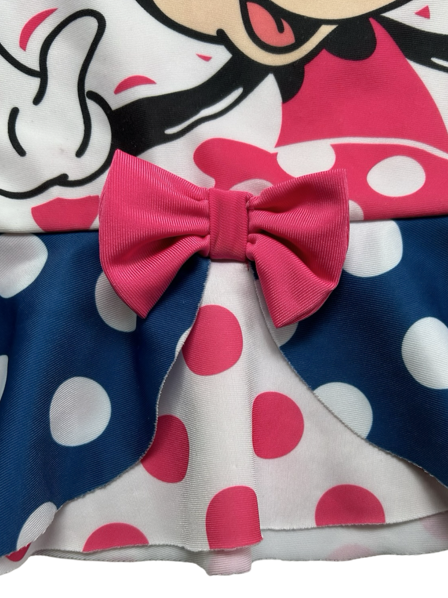 6T Toddler Girls Pink Disney Minnie Mouse Rash Guard Swim Short Sleeve Top