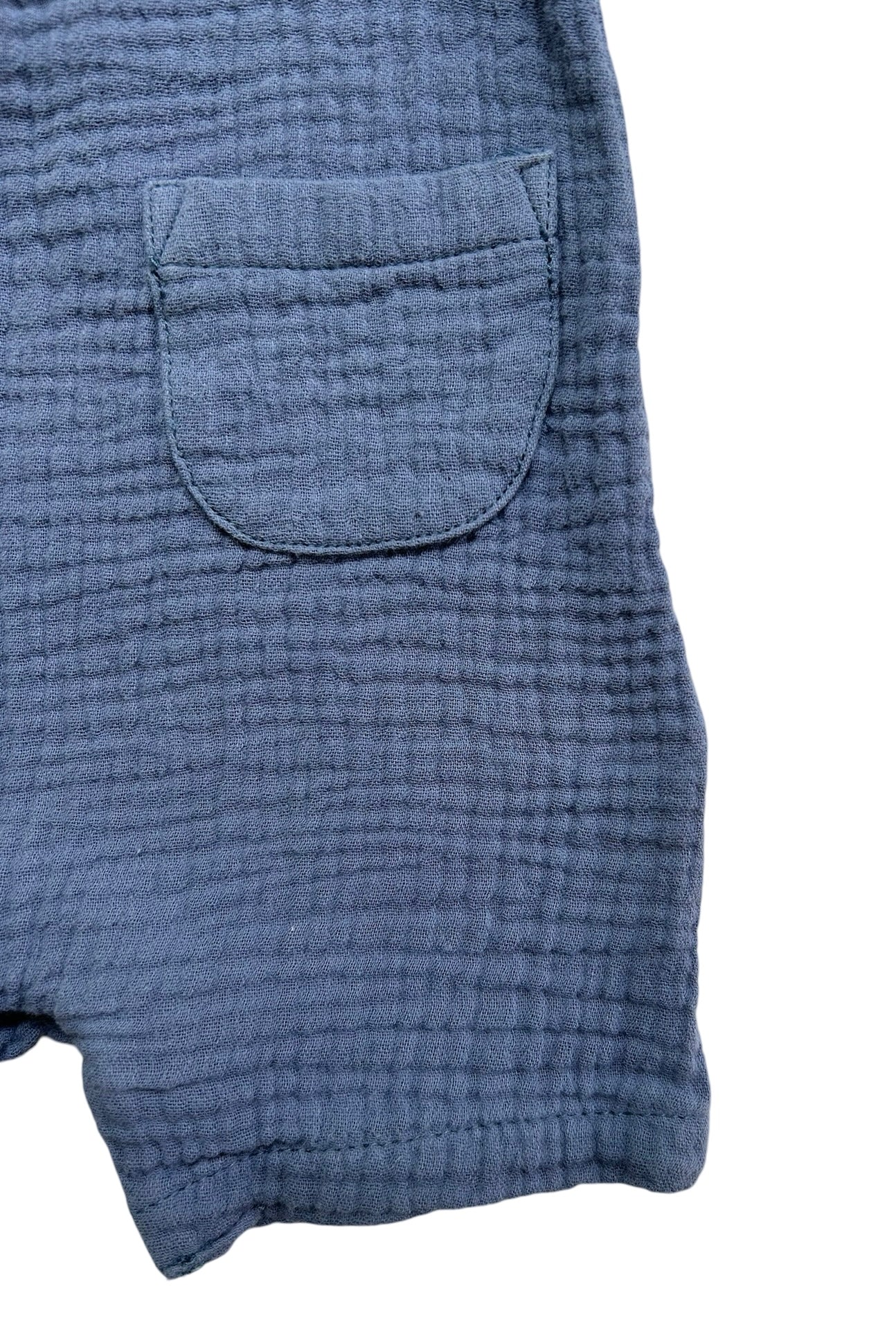 0-3M Baby Boy Fred & Flo Muslin Tank Romper