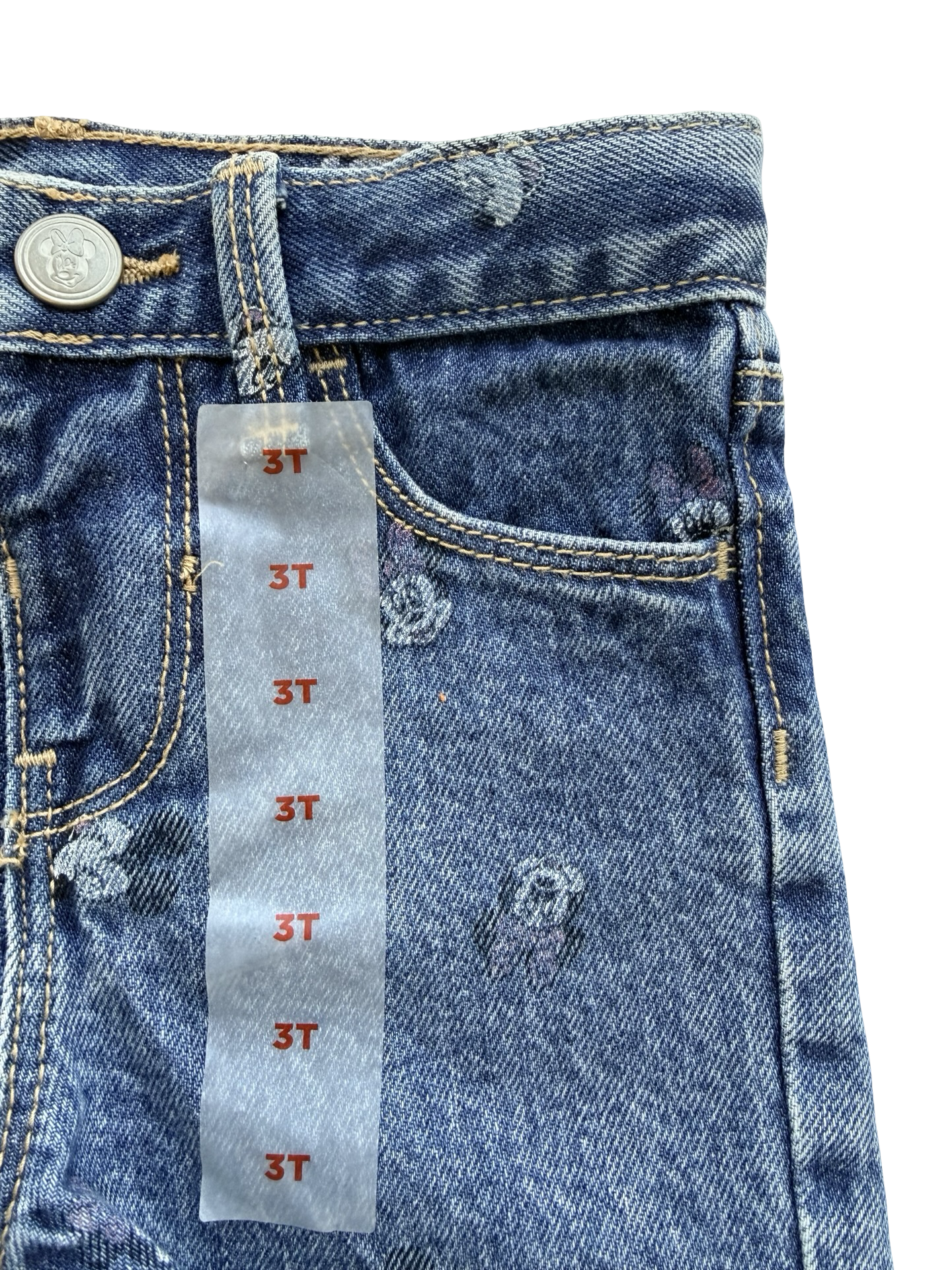 3T Toddler Girls Old Navy Disney Minnie Mouse Jean Shorts