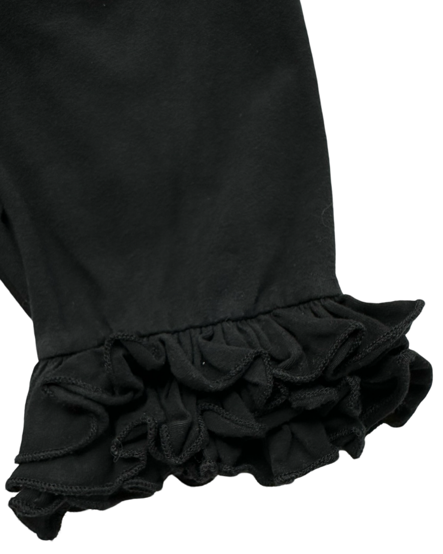 5T Toddler Girl Boutique Solid Black Ruffle Bottom Icing Short.