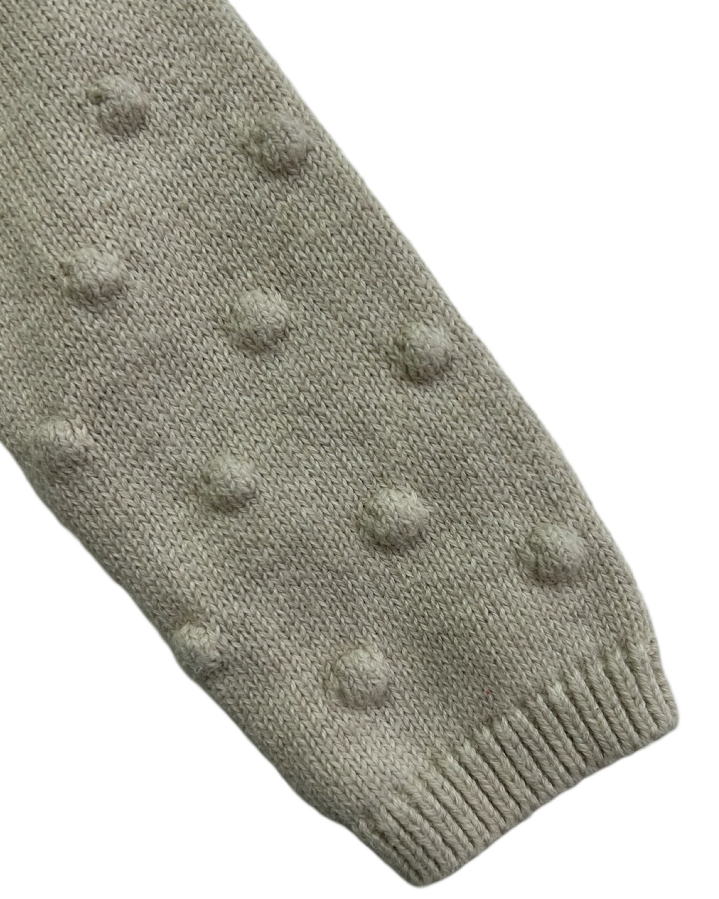12M Baby Girl Cat & Jack Oatmeal Sweater Swiss Dot Bubble Romper