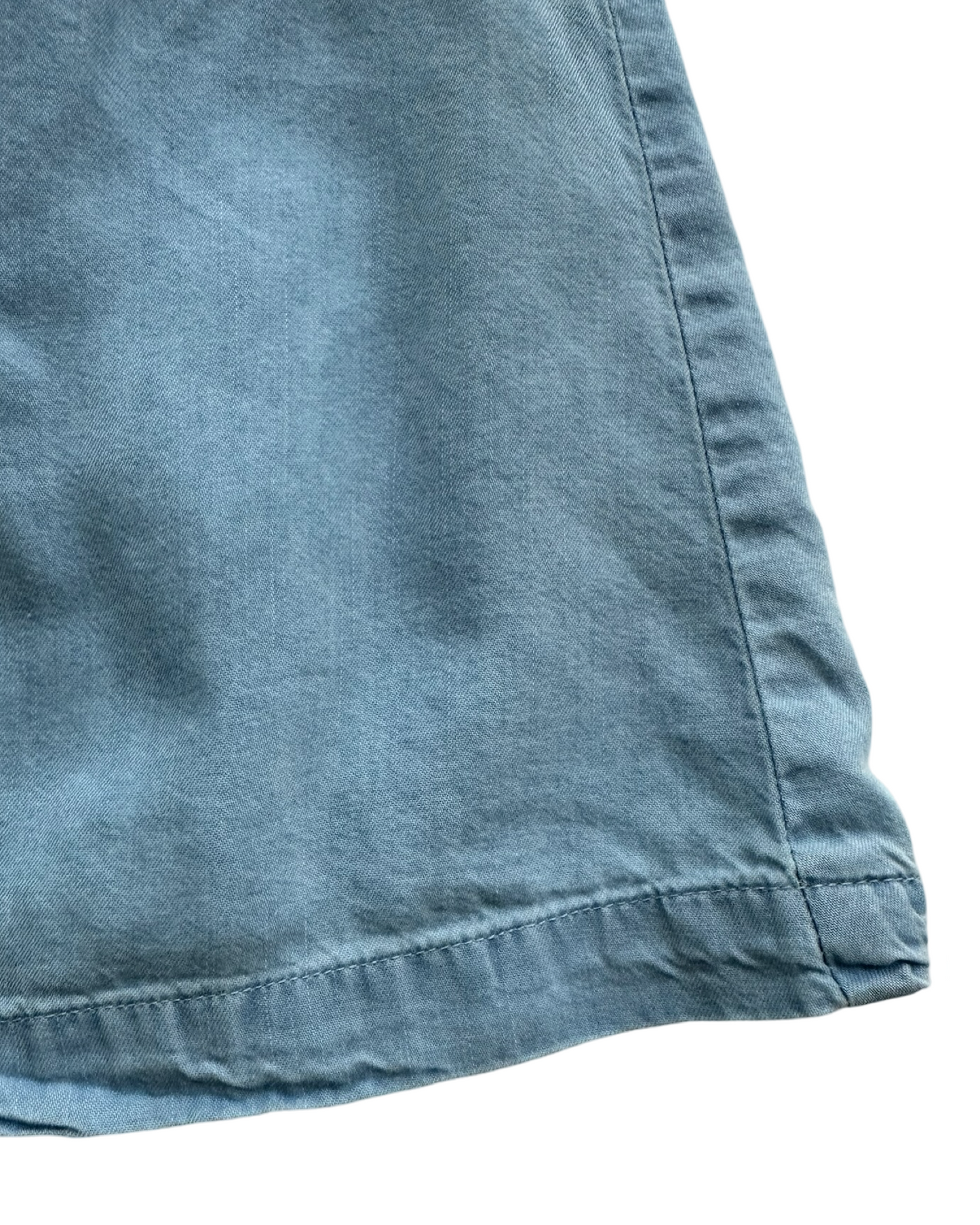 24M Baby Girls Baby B’Gosh Jean, Embroidered Blue Flower Sleeveless Dress.