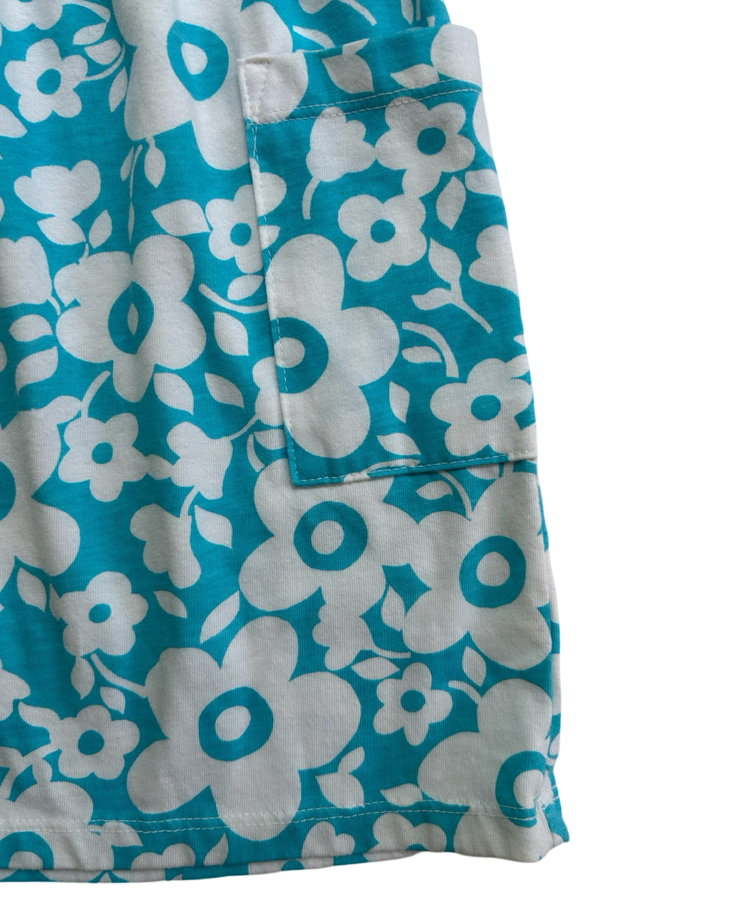 3T Toddler Girl Blue & White Floral Dress