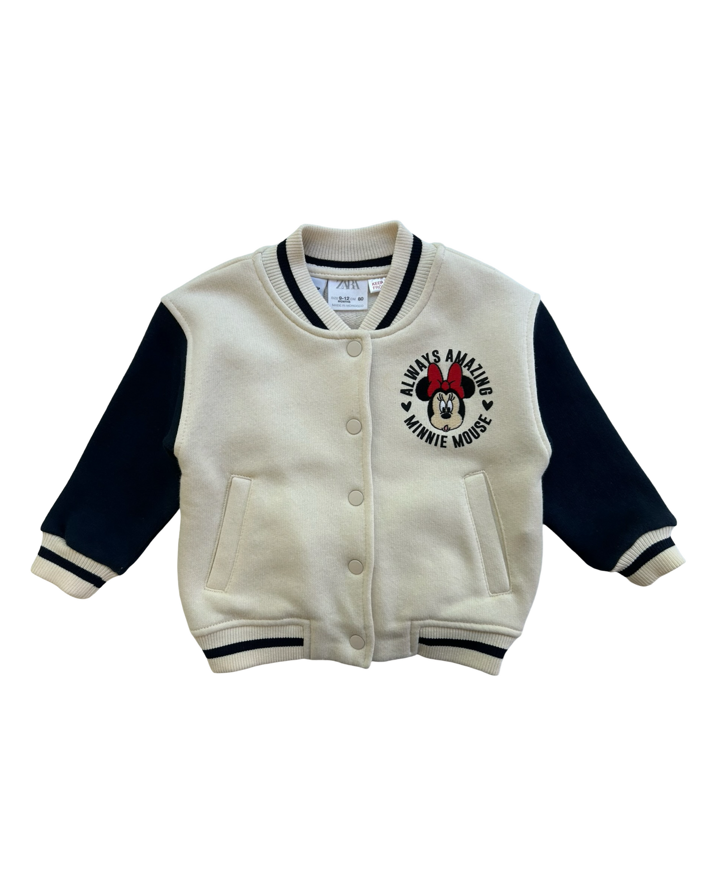 9M - 12M Baby Girls Zara Disney Minnie Mouse Bomber Jacket