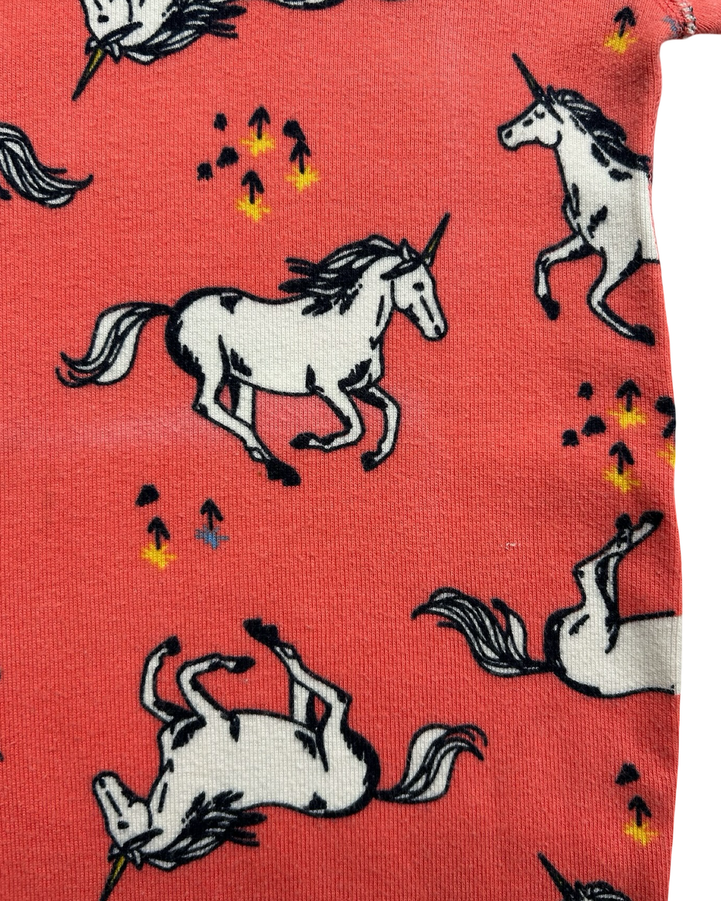 4T Toddlers Girls Hanna Andersson Short John’s Unicorns 🦄 PJs Set 2 Piece Organic Cotton