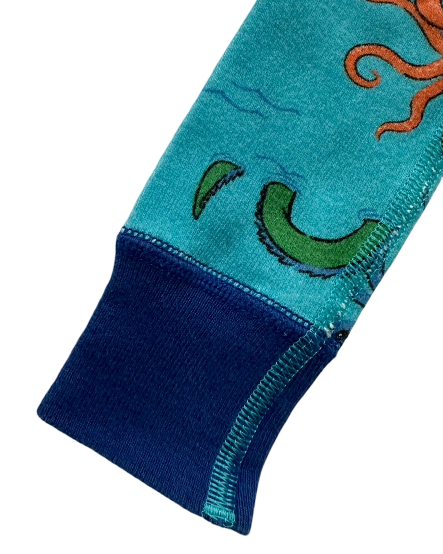 12M-18M Baby Boy Hanna Andersson Organic Cotton Octopus 🐙 Zippered Sleeper PJs