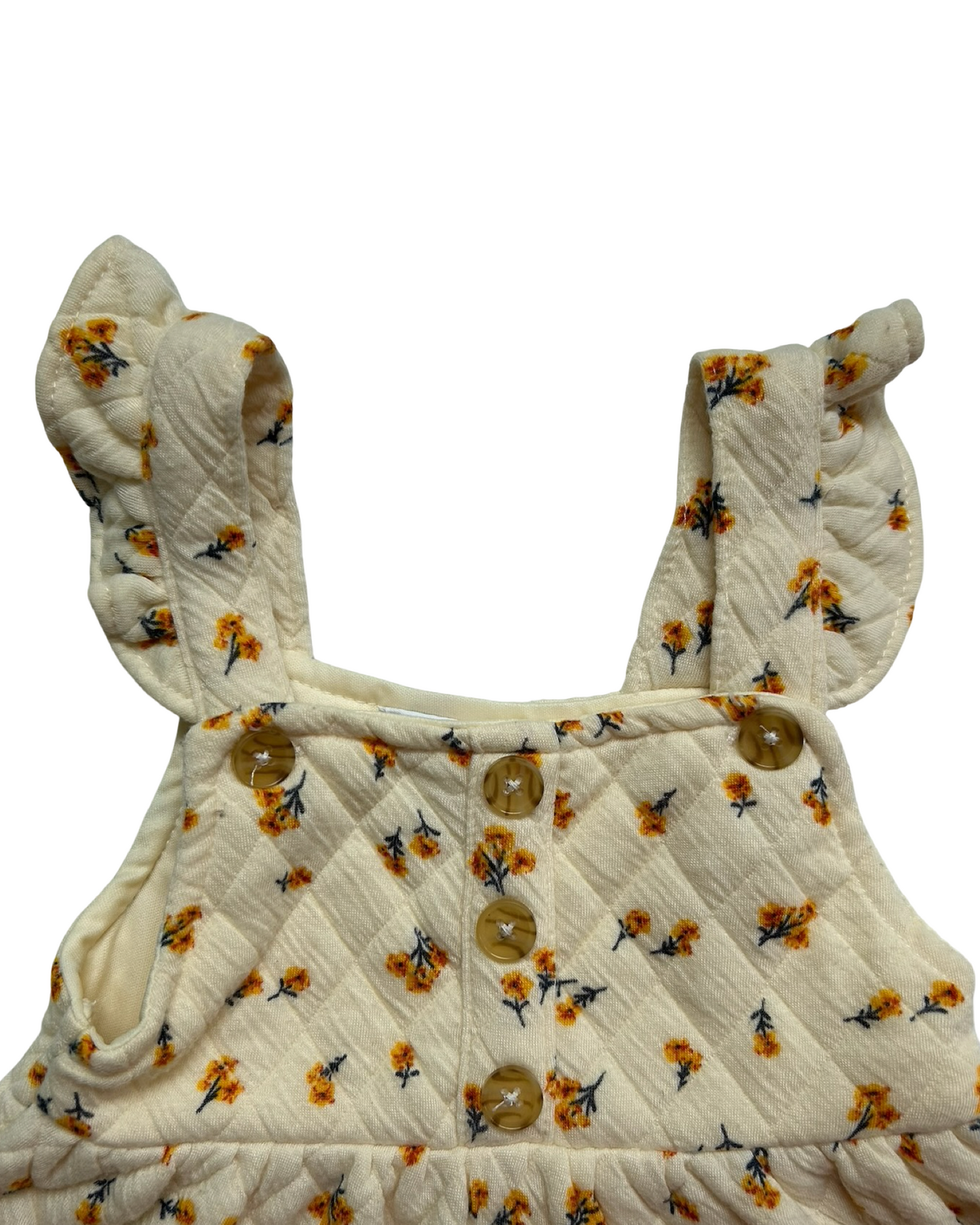 18M Baby Girls Nicole Miller Floral Quilted Outfit One Piece Dress.