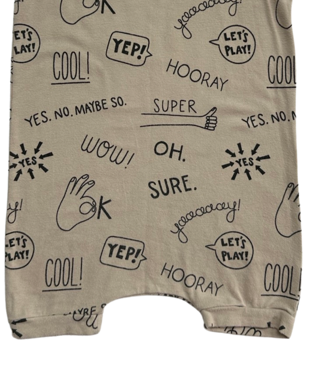 18-24M Baby Boy RAGS to Raches Positive Cool Yes Word Graffiti Shortie Romper