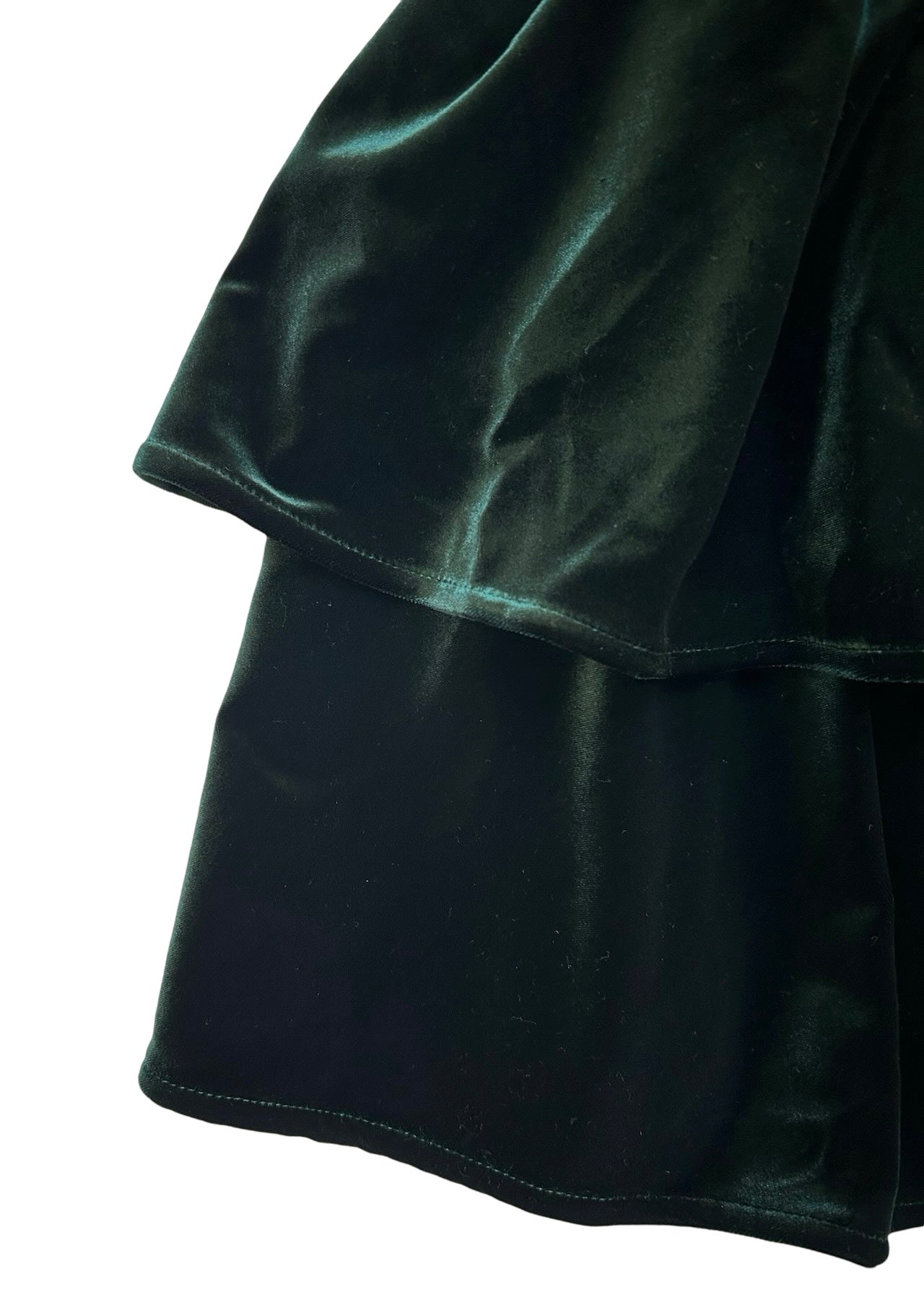 7Y Youth Girl Mabel + Honey Green Deluxe Velvet Skirt