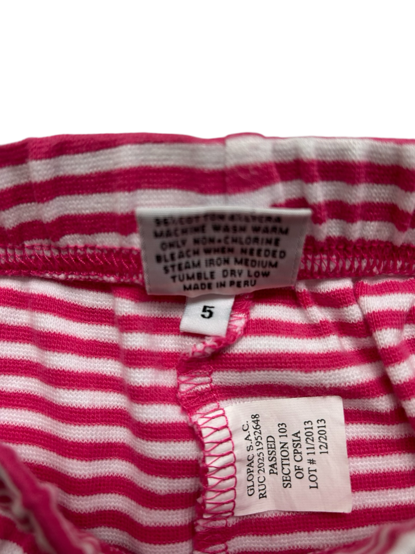 5T Toddler Girl Luigi Kids Boutique Pink Stripe Knit Trim Ruffle Shorts