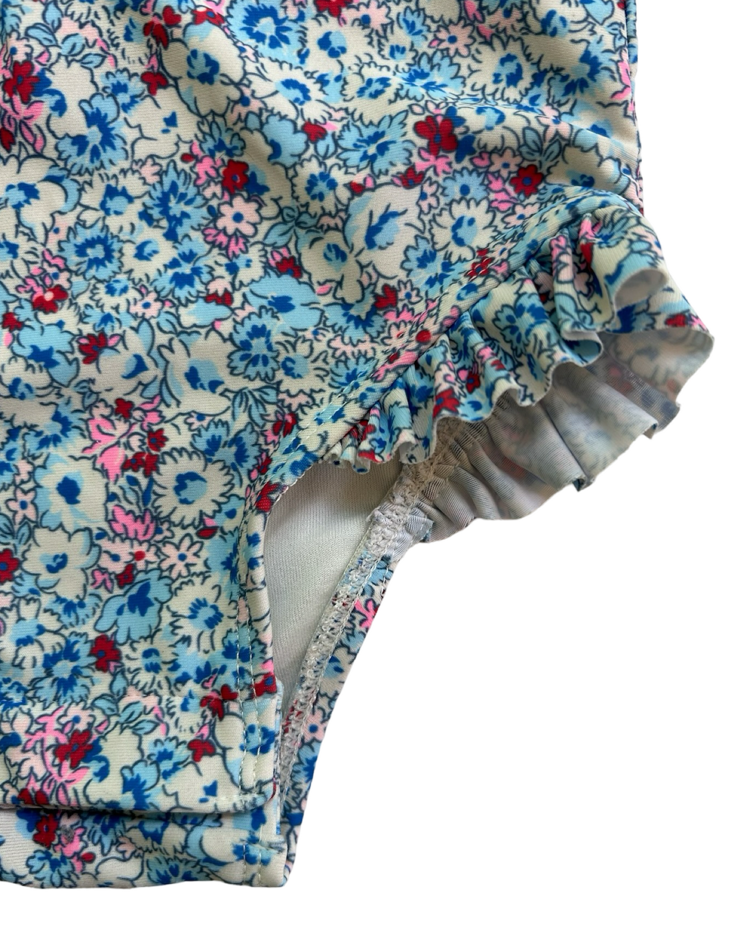 12M - 18M Baby Girls Baby Gap Floral Print Long Sleeve Swimsuit.