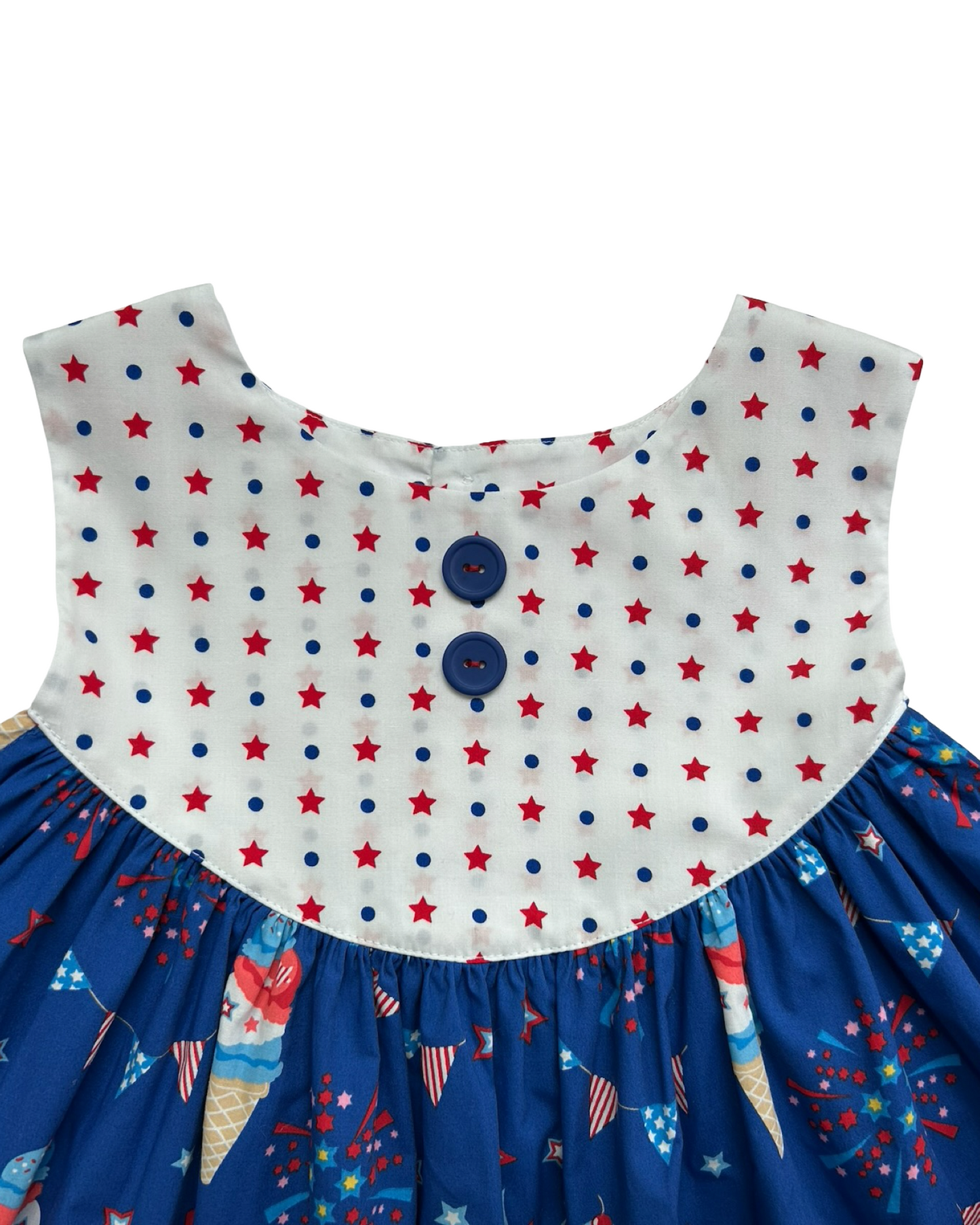 6T-7T Toddlers Girls Eleanor Rose Patriotic Ice Cream, Ruffle Dress