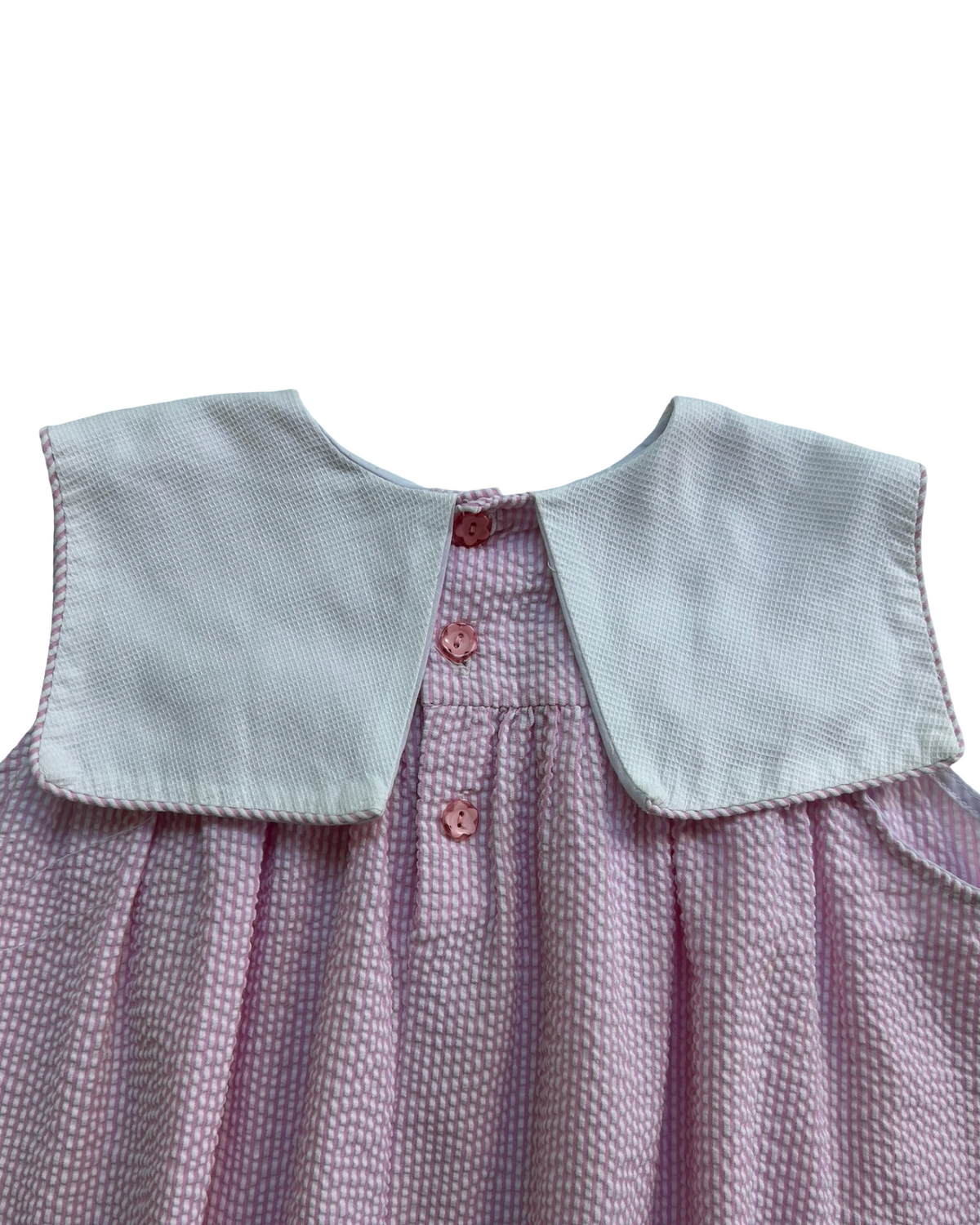 4T - 5T Toddler Girls Springtime Creations Seersucker Bunny Rabbit Easter Dress.