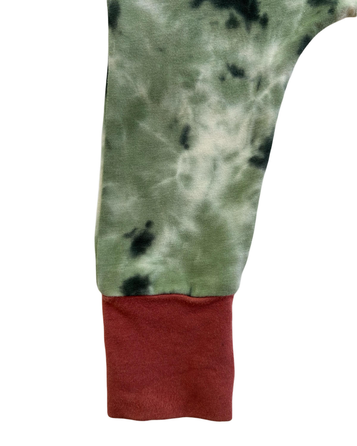 3T/4T Toddler Boy Green Tie Dye RAGS to Raches Romper