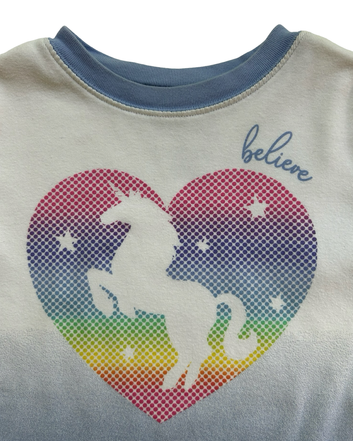 6T Toddlers Girls Kirkland Unicorn 🦄 Heart ❤️ Graphic Short Sleeve T-Shirt Top Pjs One Piece.