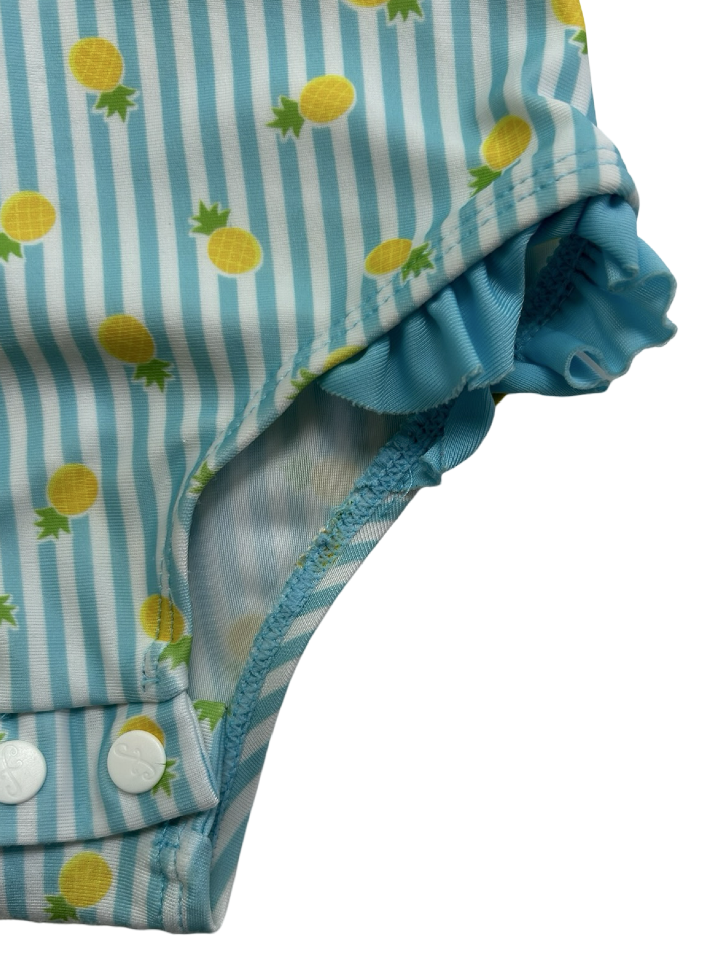 12M Baby Girls Floatimini Ruffle Pineapple Striped Swimsuit.