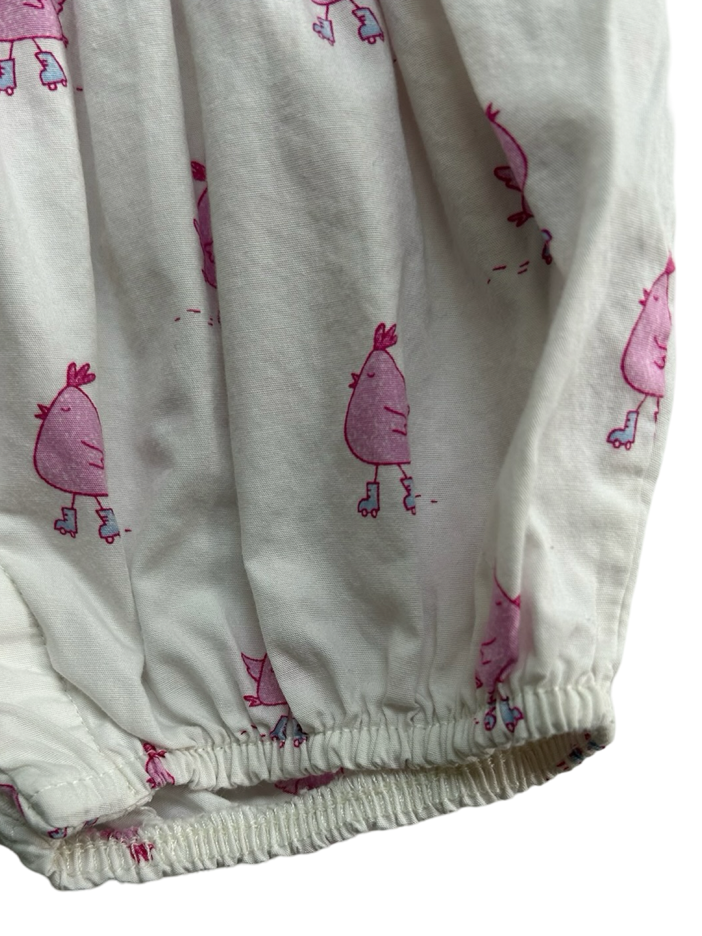 6M-12M Baby Girls Baby Gap Bird š¦ Pink & White Striped Romper
