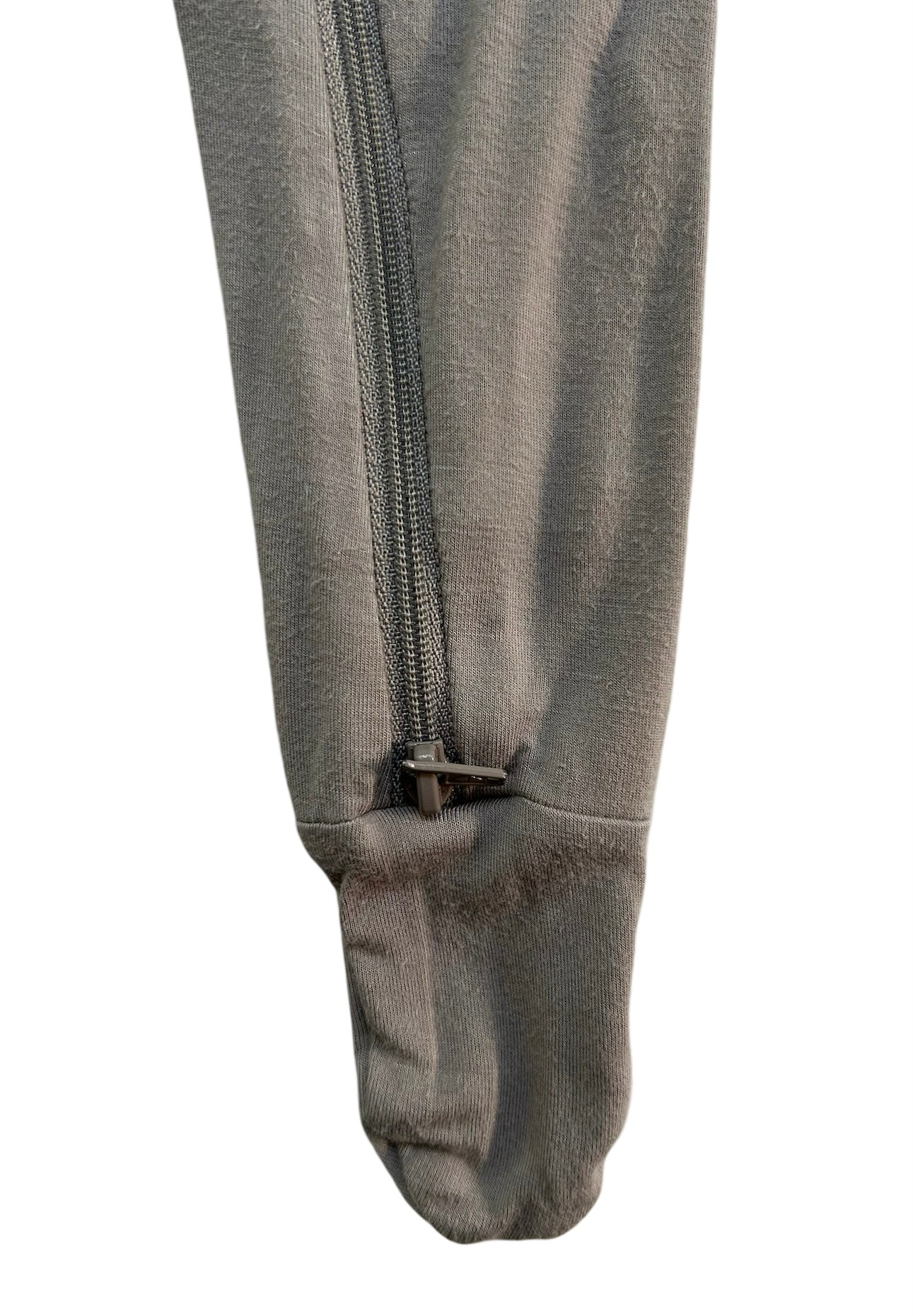 0-3M Baby Boy / Girl Kate Baby, Solid Gray Bamboo Long Sleeve Sleeper Pajamas