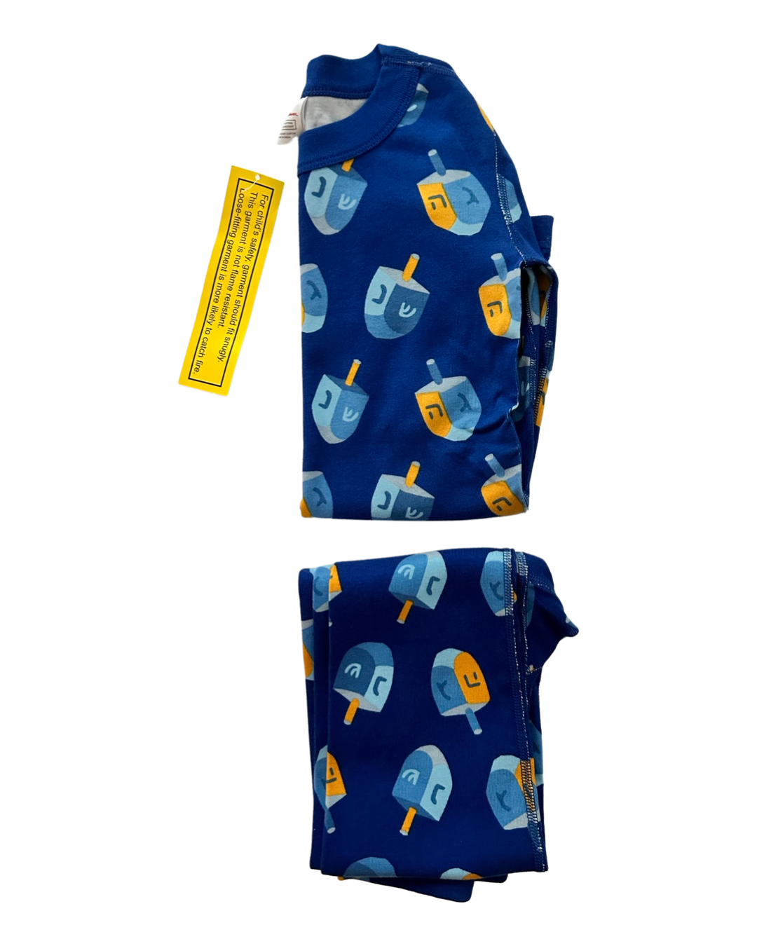 Boys / Girls Size 10Y Youth Hanna Andersson Blue Hanukah Dreidel PJs