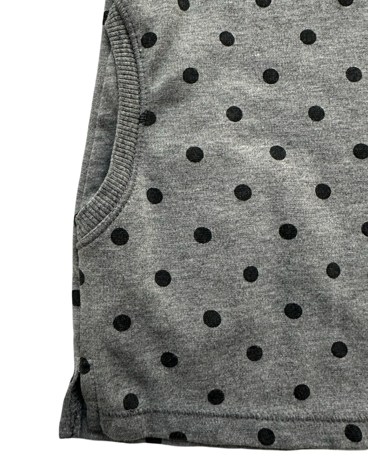 2-4Y Toddler Girl H&M Gray, 3/4 Sleeves With Pockets And Black Polka Dots Dress.