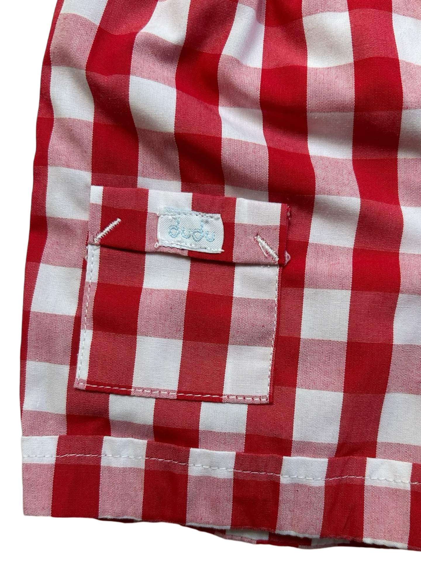 12M Baby Boys Dudu Gingham Short And Shirt With Pockets 2 Pieces Set